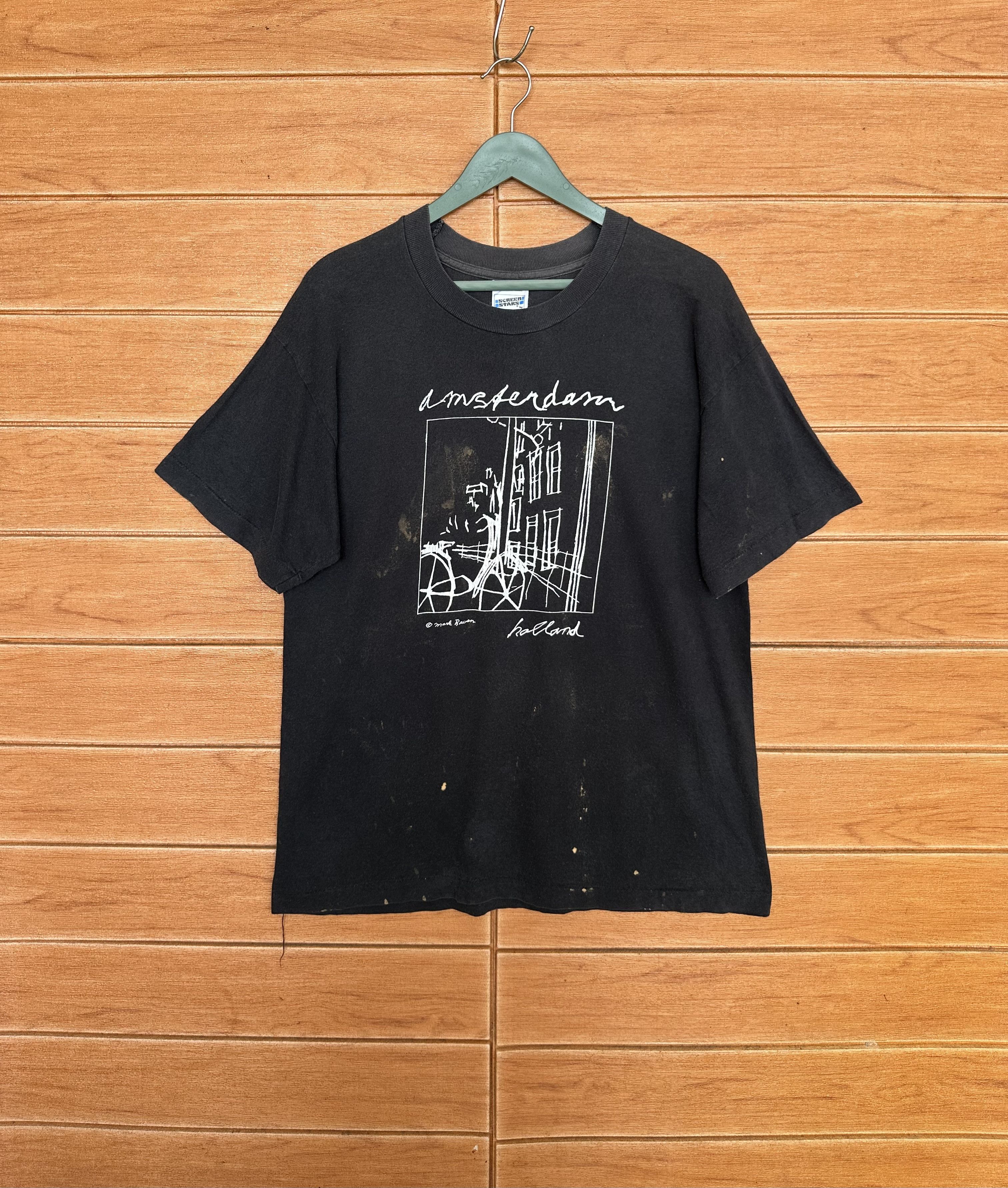 Vintage Vintage 90s Amsterdam Holland Art By Mark Tavern T-Shirt Size US L / EU 52-54 / 3 - 2 Thumbnail
