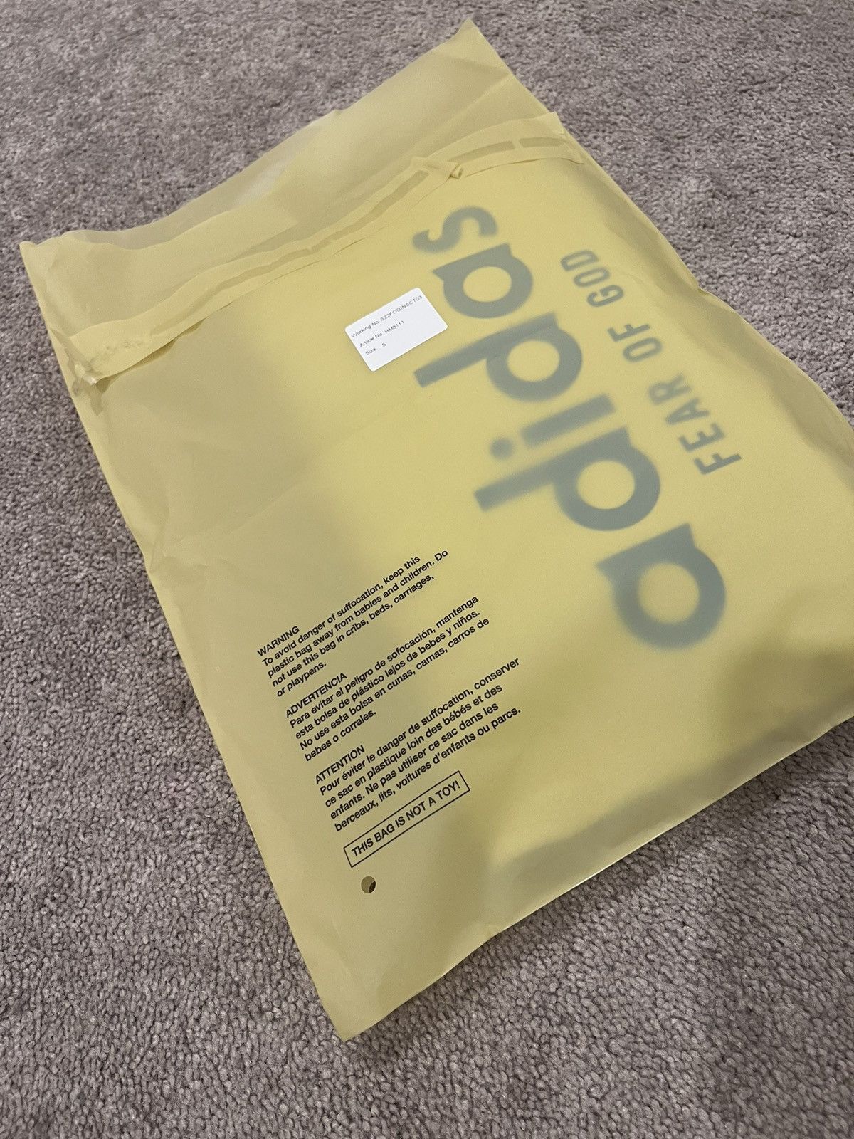 Adidas × Fear of God Fear of God x Adidas Long Sleeve Tee Sz Small Size US S / EU 44-46 / 1 - 14 Thumbnail
