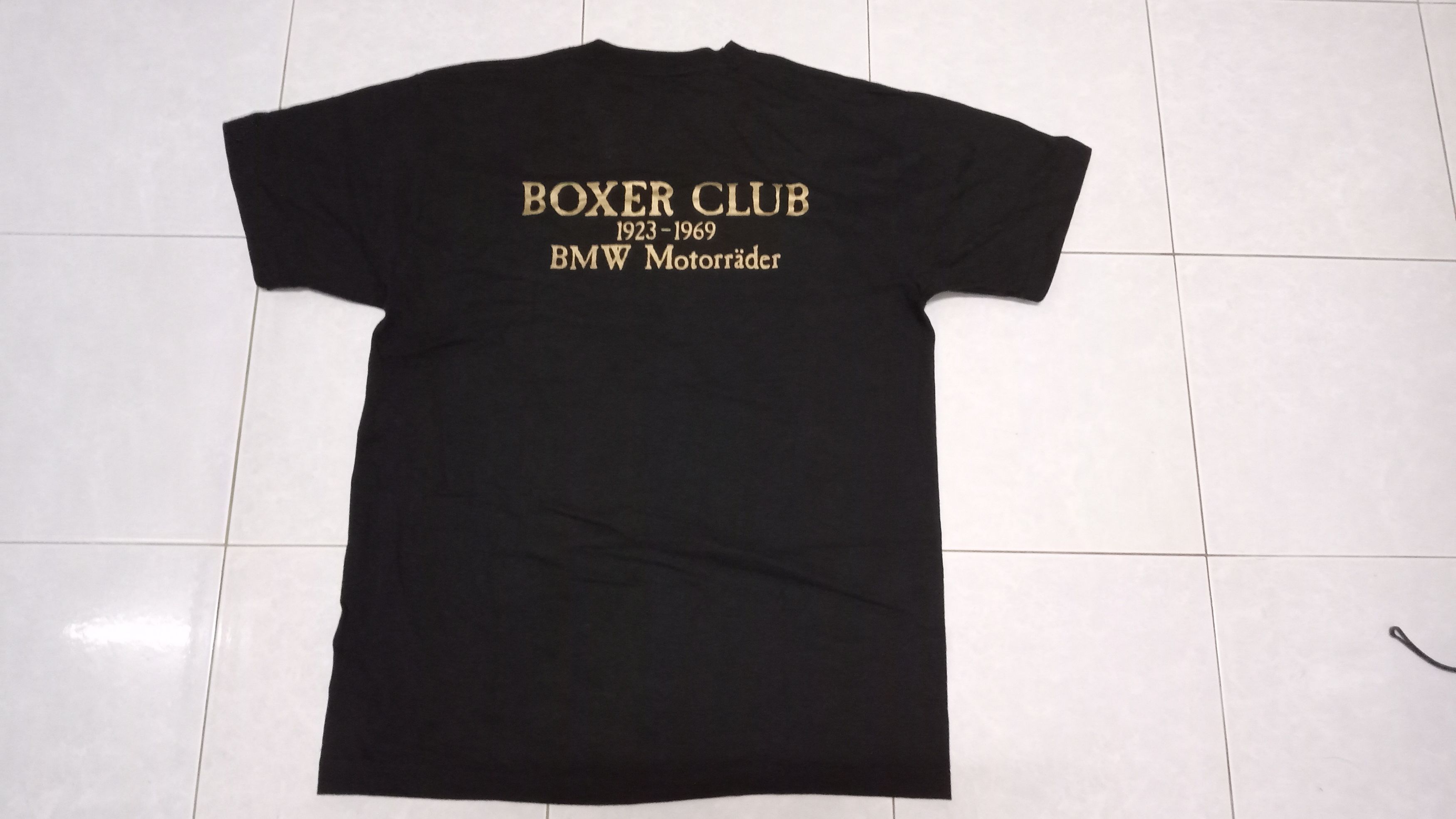 image of Bmw Boxer Club Motorrader T-Shirt in Black/Gold, Men's (Size Large)