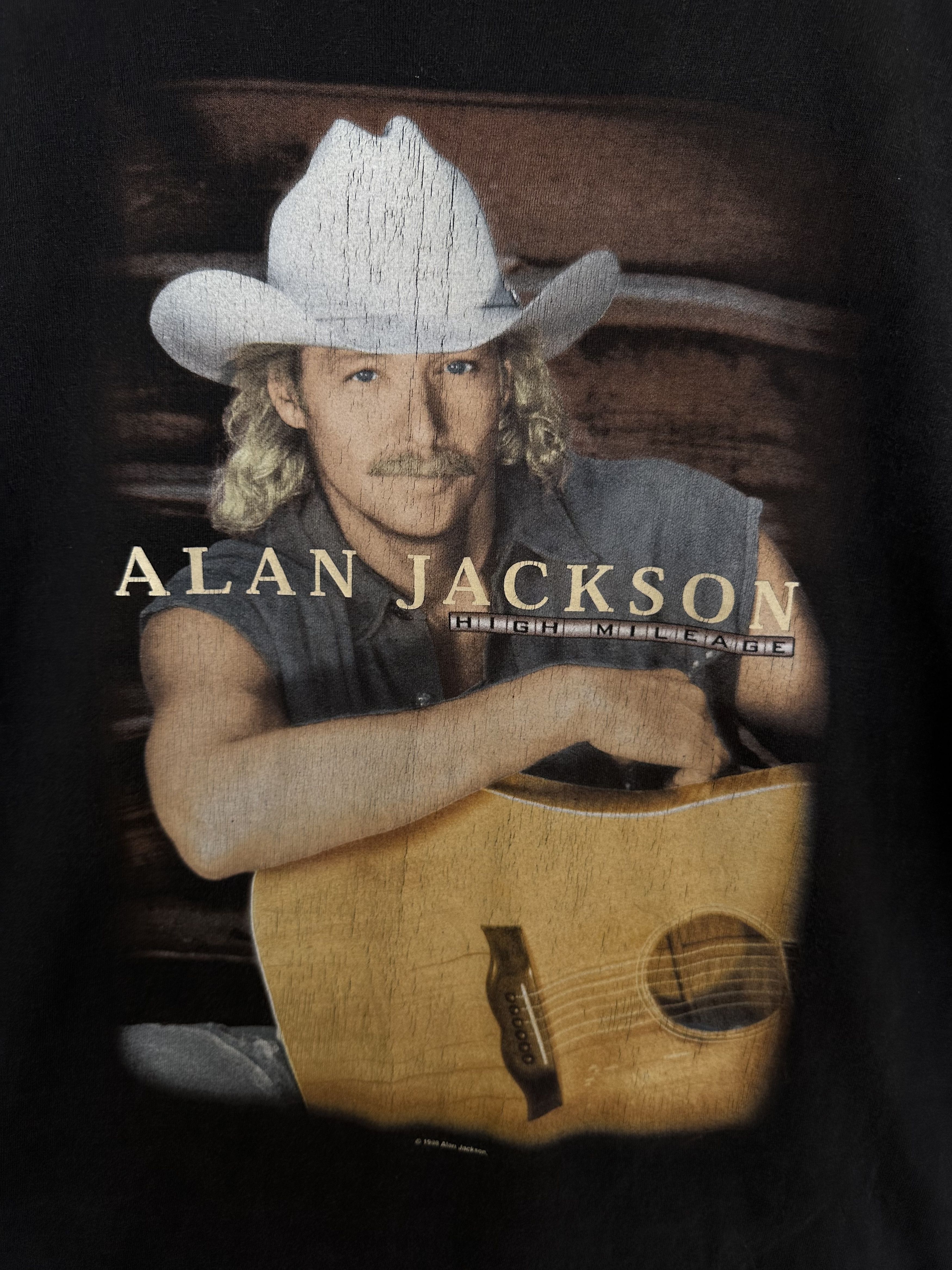 Band Tees Vintage 90s Alan Jackson High Mileage T-Shirt Size US XL / EU 56 / 4 - 3 Thumbnail