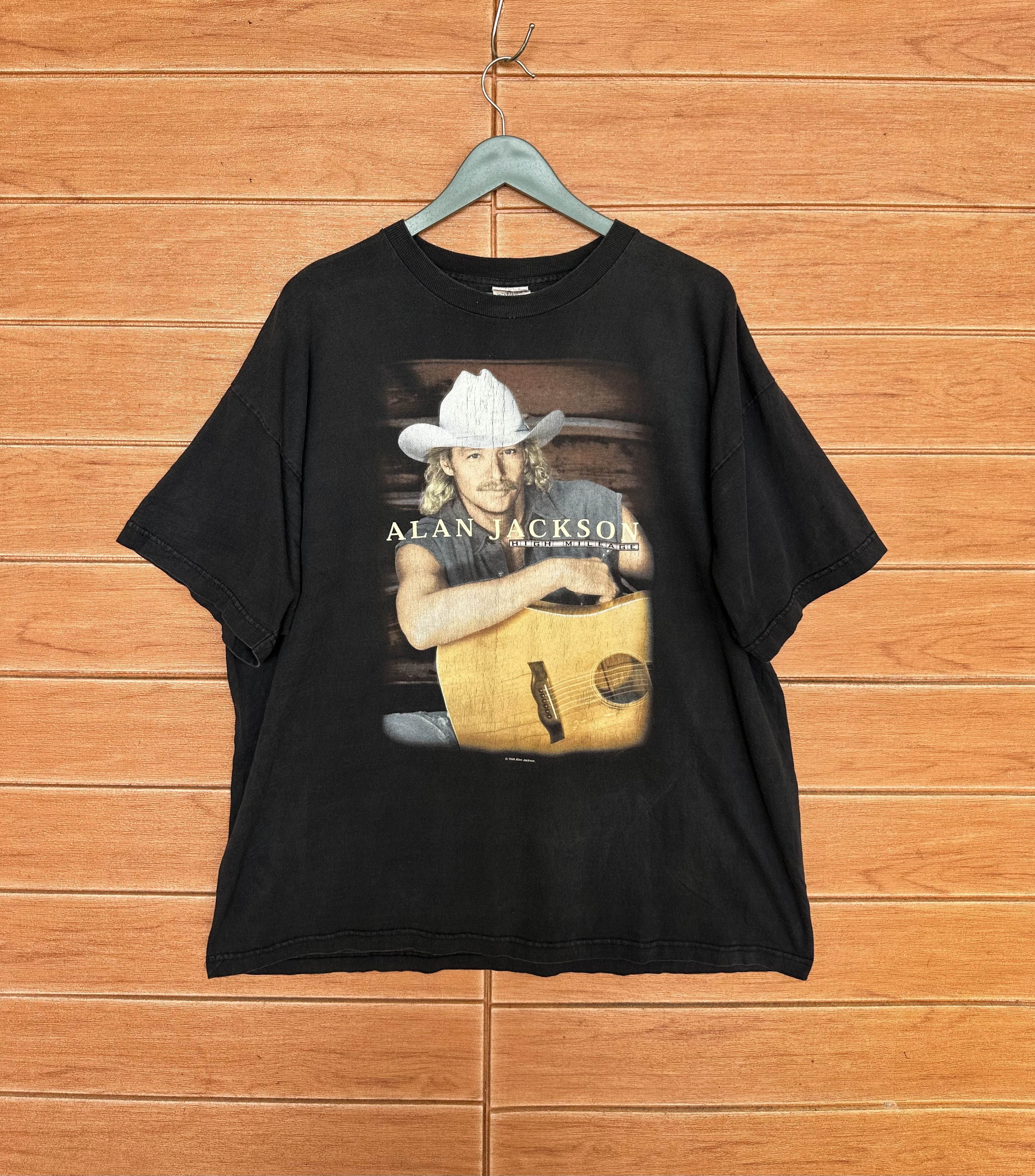 Band Tees Vintage 90s Alan Jackson High Mileage T-Shirt Size US XL / EU 56 / 4 - 2 Thumbnail