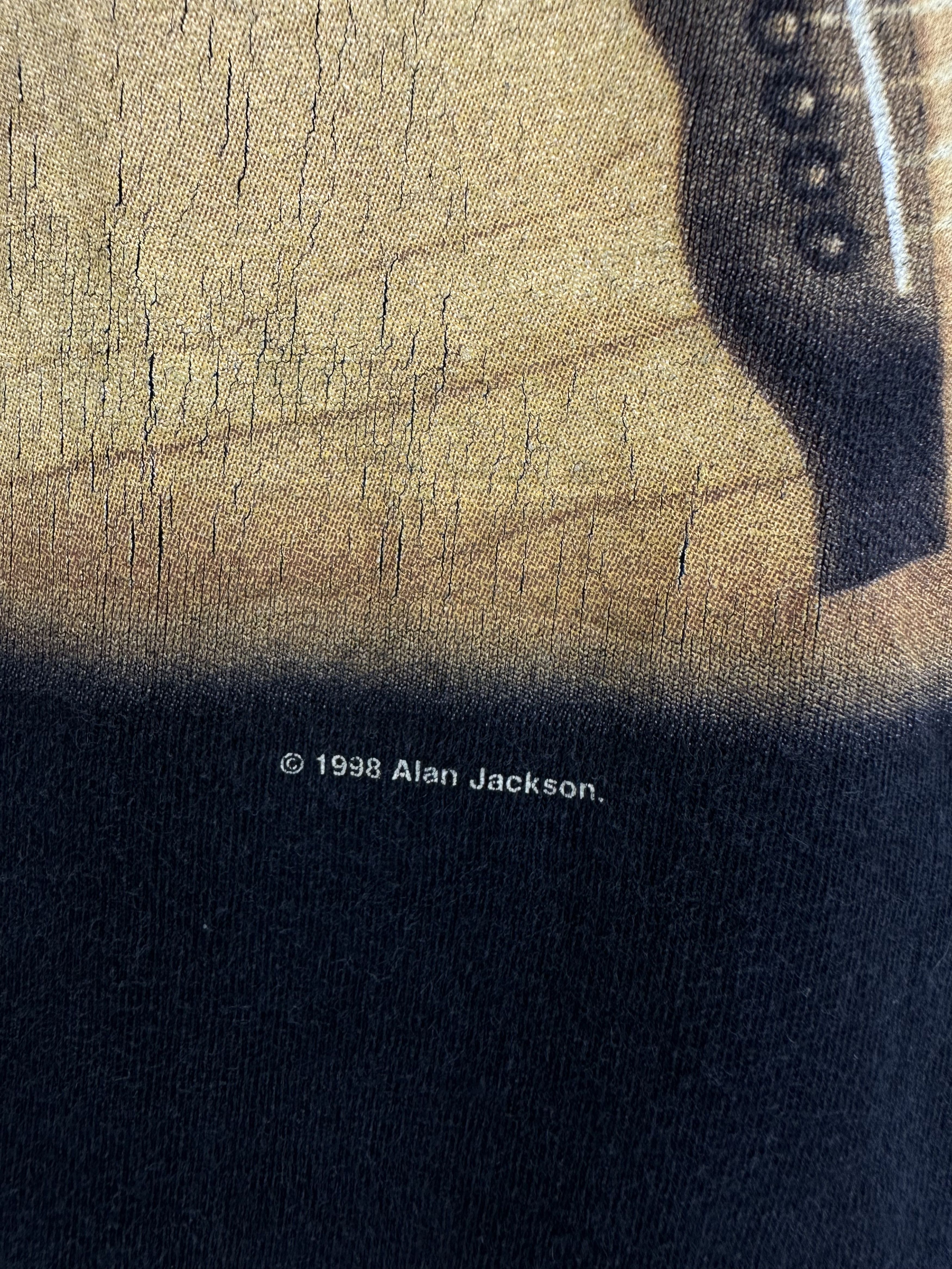 Band Tees Vintage 90s Alan Jackson High Mileage T-Shirt Size US XL / EU 56 / 4 - 4 Thumbnail