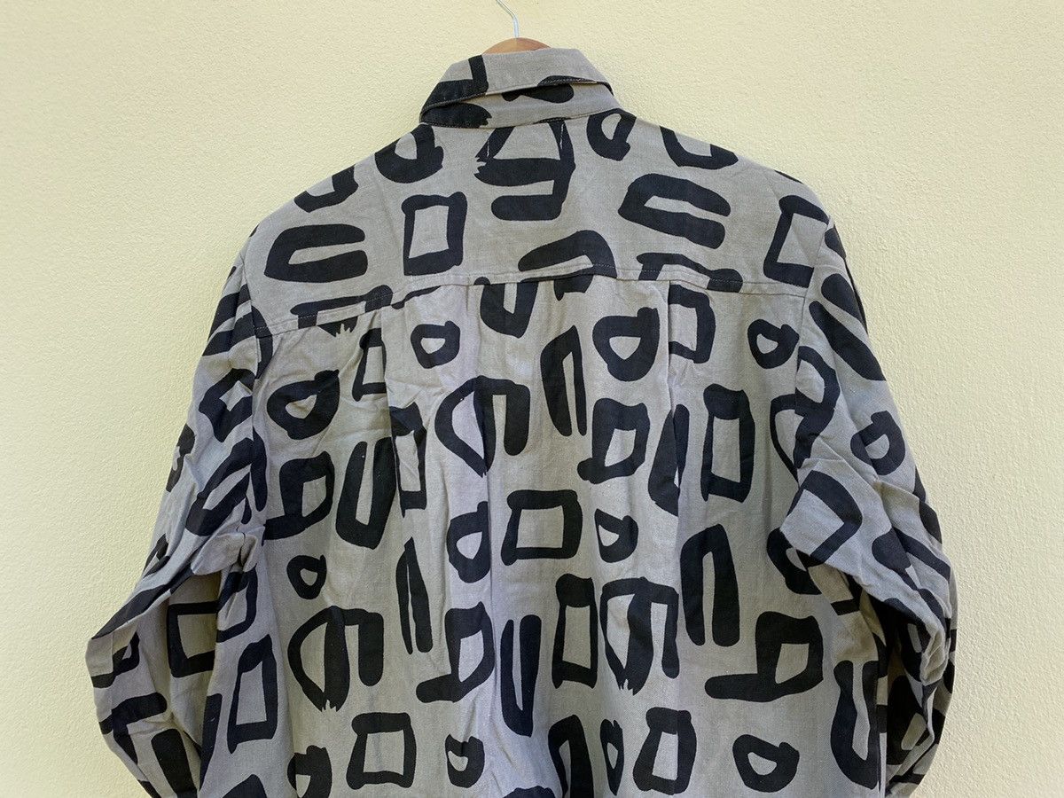 Other Vintage 90s Rare Checkered Art Print Wood Buttons Shirt Size US L / EU 52-54 / 3 - 5 Thumbnail