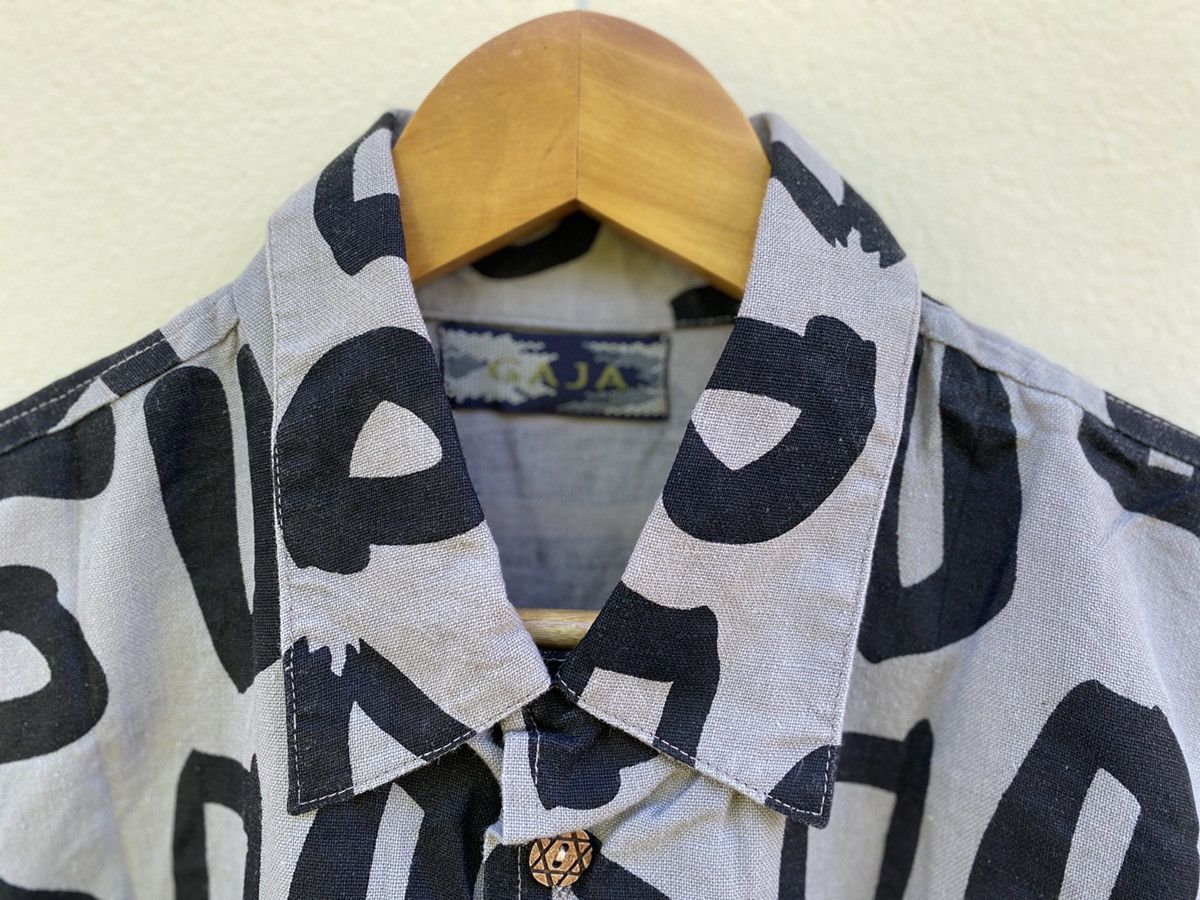 Other Vintage 90s Rare Checkered Art Print Wood Buttons Shirt Size US L / EU 52-54 / 3 - 6 Thumbnail