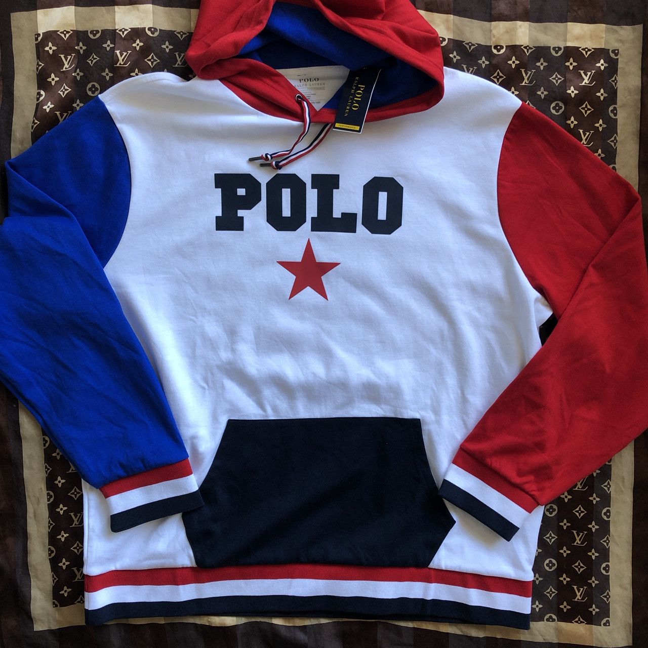 Polo Ralph Lauren POLO RALPH LAUREN DOUBLE KNIT COLOR BLOCK HOODIE XXL Size US XXL / EU 58 / 5 - 10 Thumbnail