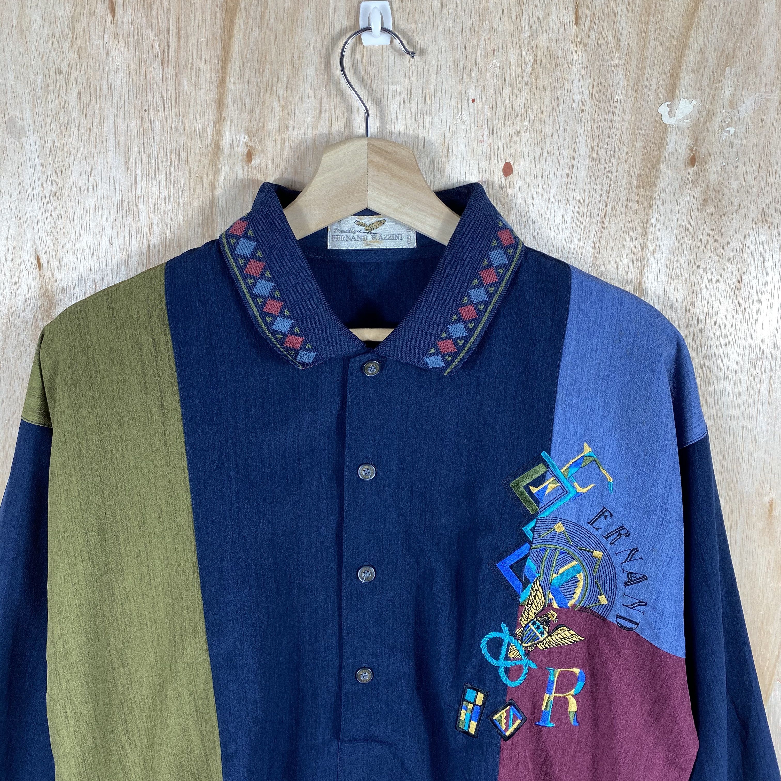 Vintage Vintage Fernand Razzini Light Polo Sweatshirt Size US L / EU 52-54 / 3 - 3 Thumbnail