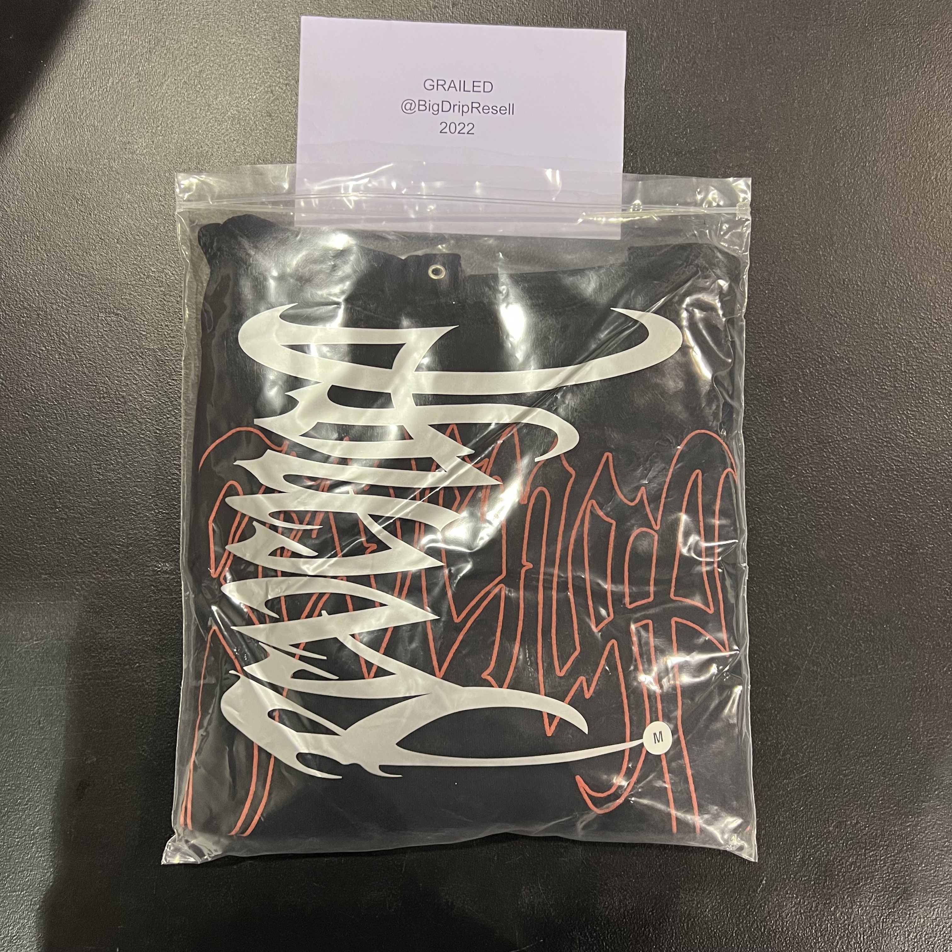 (M) Revenge Red Outline Arch Logo Hoodie Black (DS)