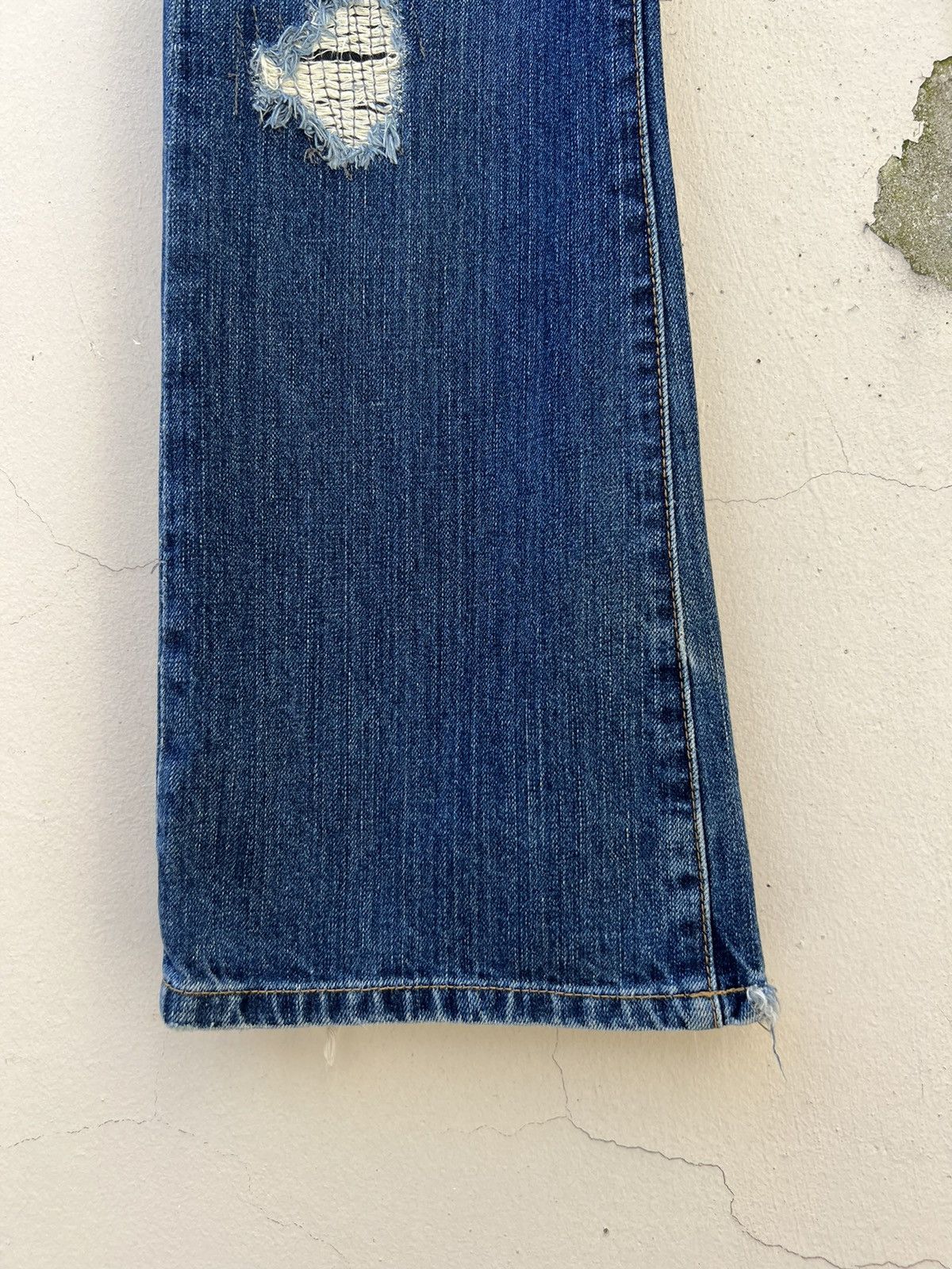Japanese Brand × Vanquish × Vintage Vintage FUGA Japan Rips Distress Denim Flare Jeans Size US 31 - 10 Thumbnail