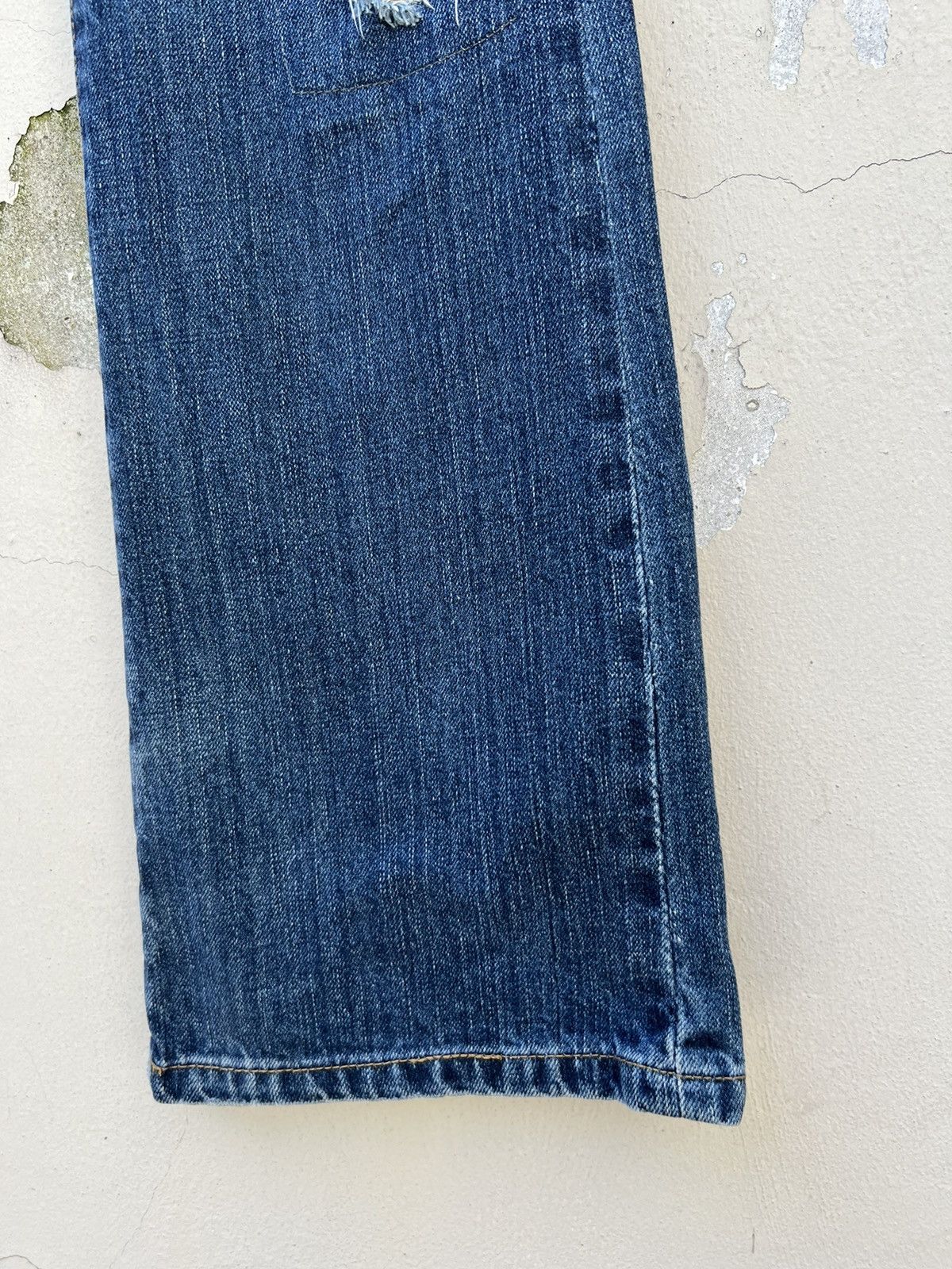 Japanese Brand × Vanquish × Vintage Vintage FUGA Japan Rips Distress Denim Flare Jeans Size US 31 - 13 Thumbnail