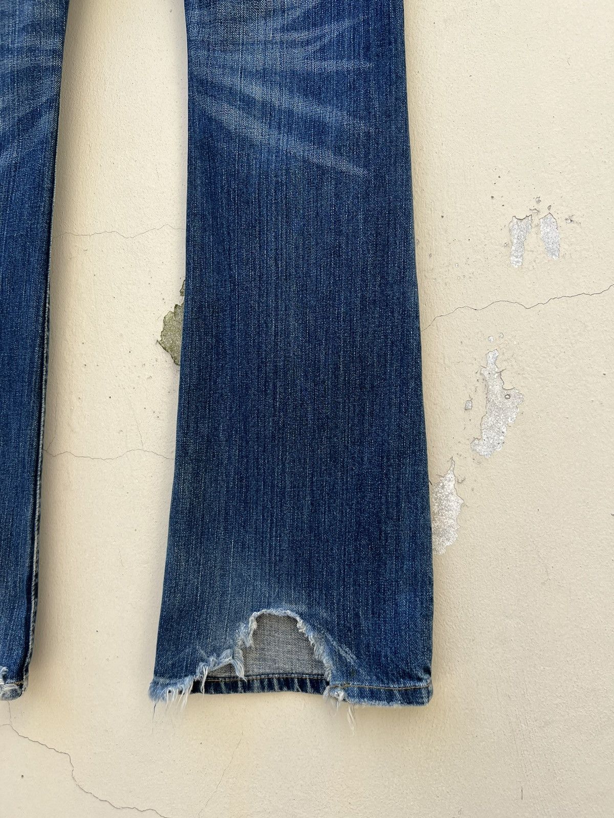 Japanese Brand × Vanquish × Vintage Vintage FUGA Japan Rips Distress Denim Flare Jeans Size US 31 - 19 Thumbnail