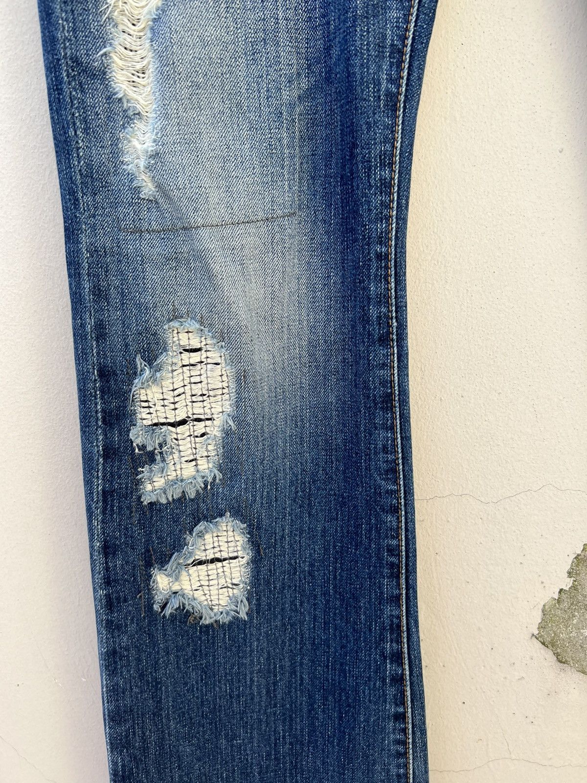 Japanese Brand × Vanquish × Vintage Vintage FUGA Japan Rips Distress Denim Flare Jeans Size US 31 - 9 Thumbnail