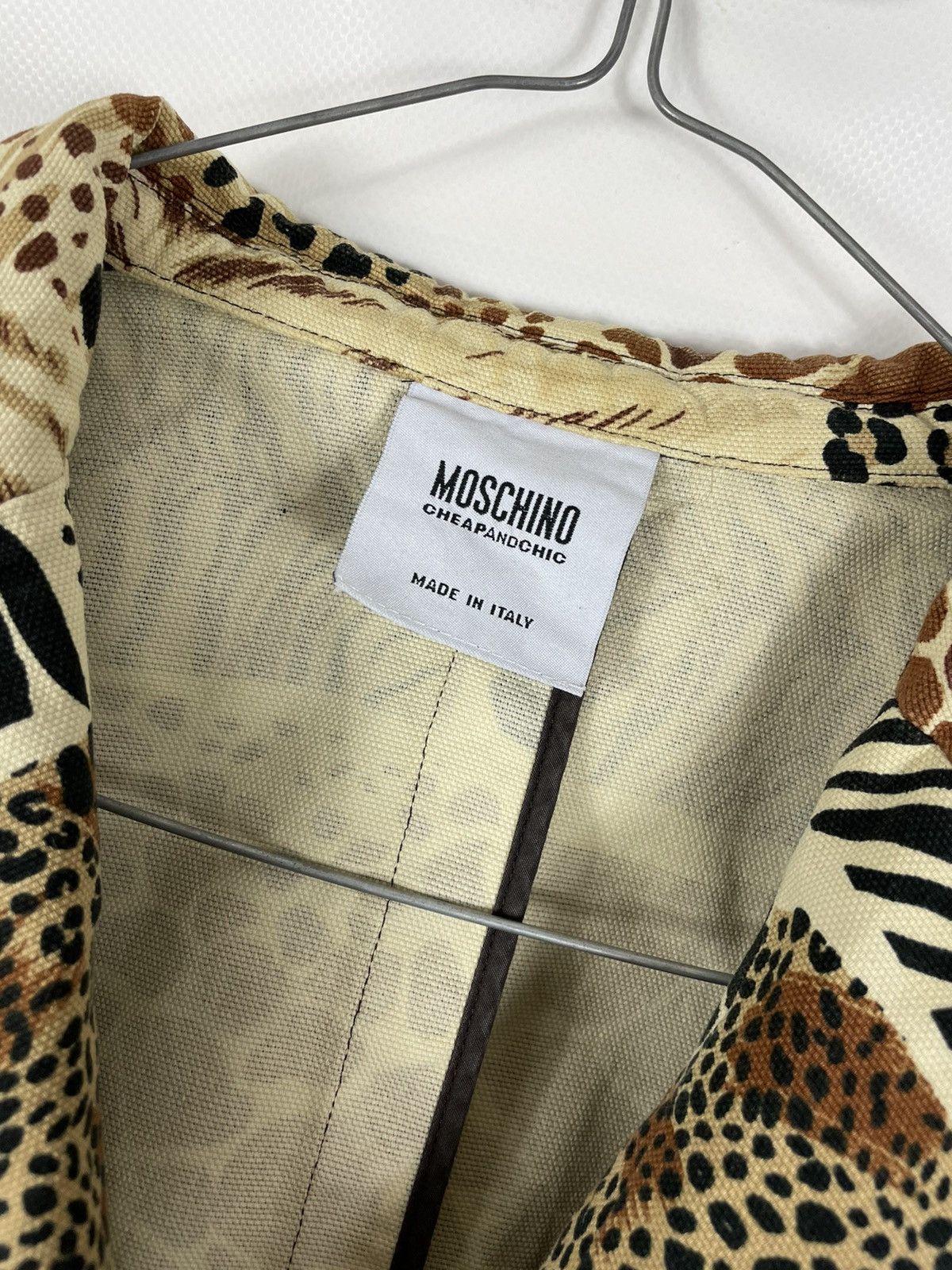 Vintage Moschino Cheap and Chic Leopard-Print Blazer Jacket Size S / US 4 / IT 40 - 3 Thumbnail