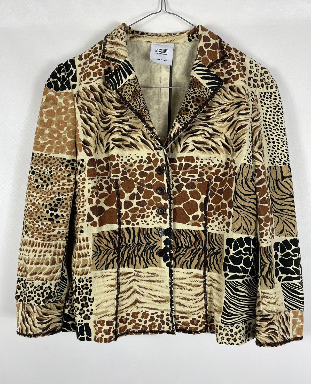 Vintage Moschino Cheap and Chic Leopard-Print Blazer Jacket Size S / US 4 / IT 40 - 1 Thumbnail