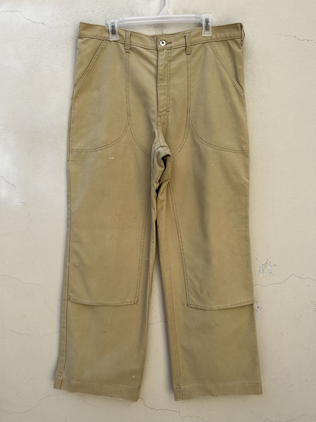 Patagonia × Vintage VTG 70s 80s Patagonia Sun Fade Cream Double Knee Work Pant Size US 36 / EU 52 - 1 Thumbnail