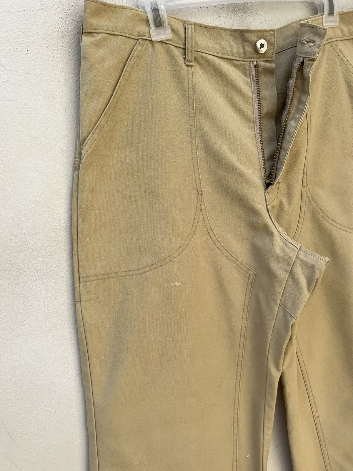 Patagonia × Vintage VTG 70s 80s Patagonia Sun Fade Cream Double Knee Work Pant Size US 36 / EU 52 - 3 Thumbnail