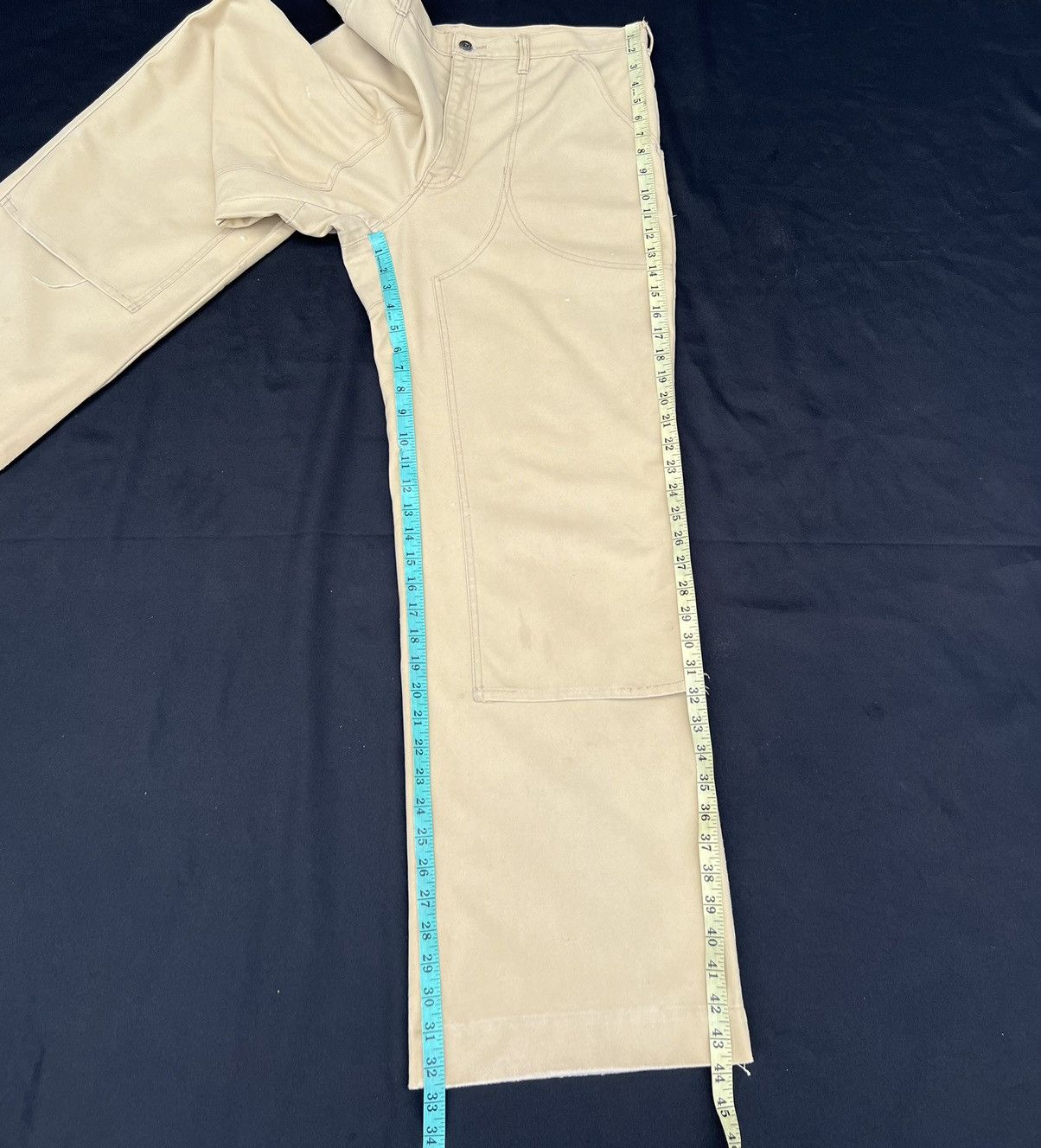Patagonia × Vintage VTG 70s 80s Patagonia Sun Fade Cream Double Knee Work Pant Size US 36 / EU 52 - 24 Thumbnail