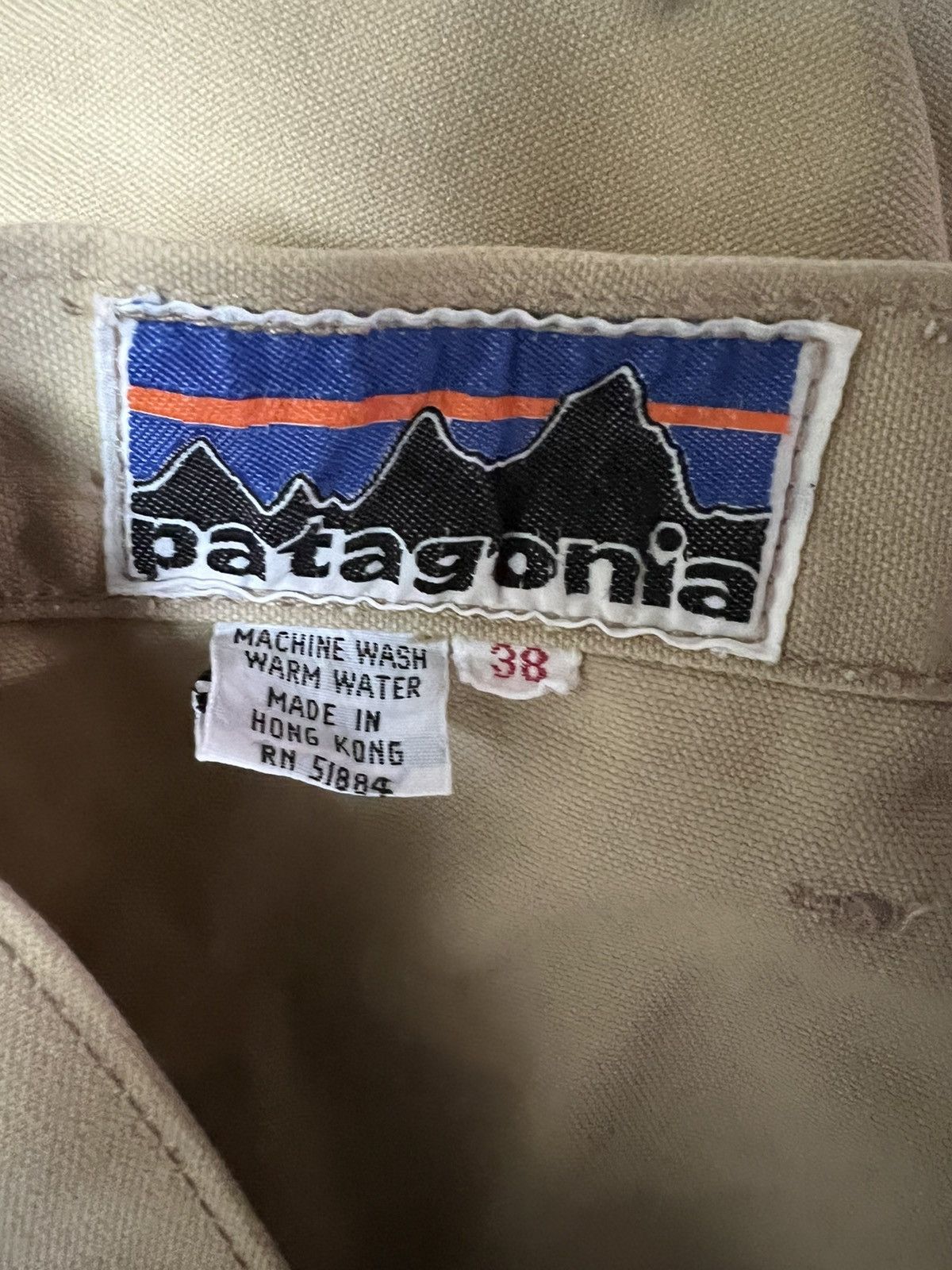 Patagonia × Vintage VTG 70s 80s Patagonia Sun Fade Cream Double Knee Work Pant Size US 36 / EU 52 - 20 Thumbnail