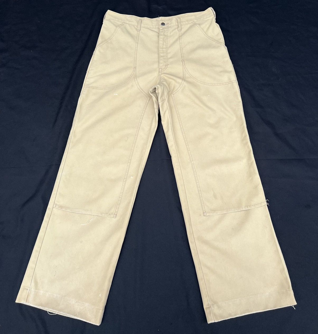 Patagonia × Vintage VTG 70s 80s Patagonia Sun Fade Cream Double Knee Work Pant Size US 36 / EU 52 - 21 Thumbnail