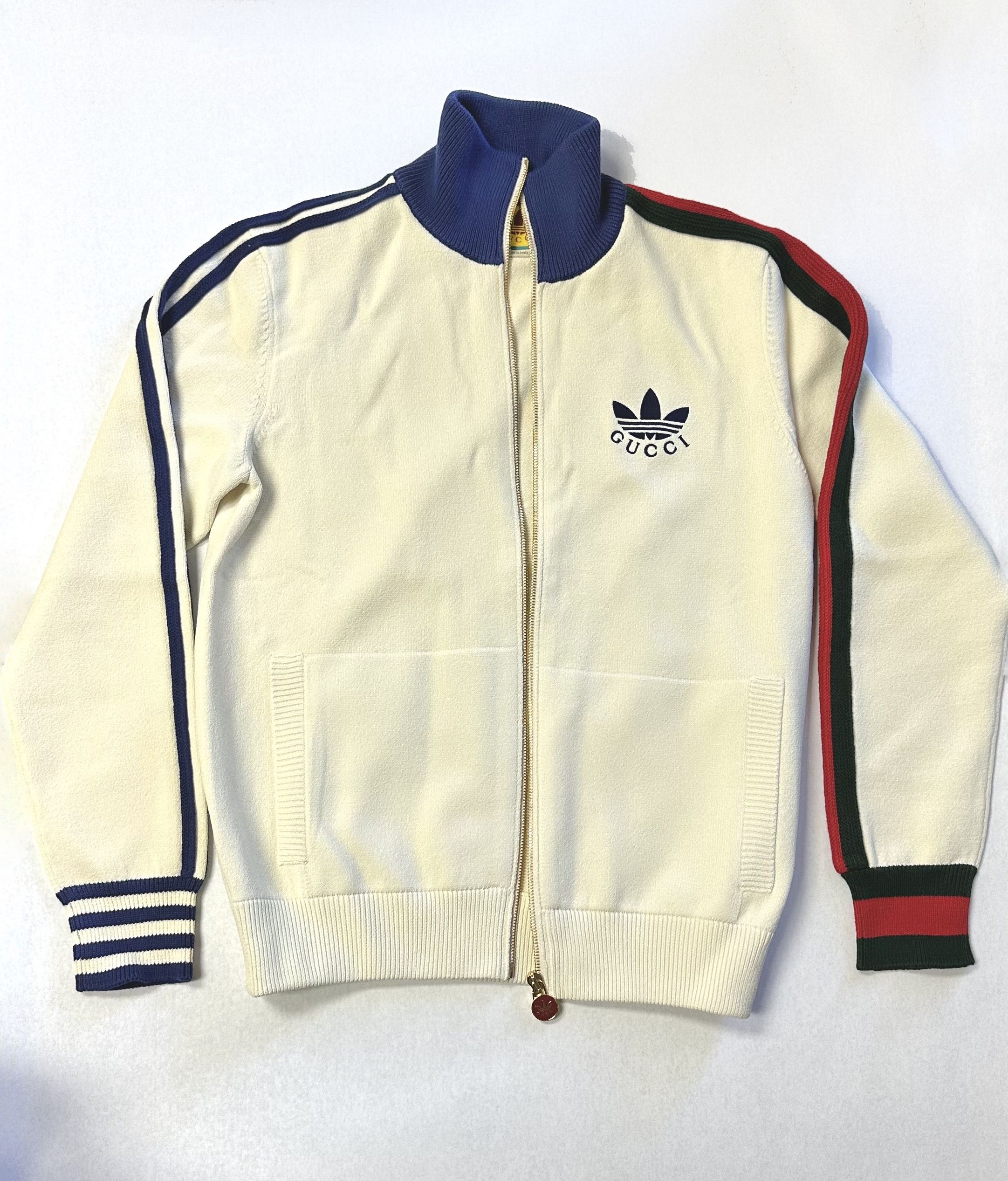 Gucci GUCCI ADIDAS TREFOIL Stripe Zip Up Track Jacket Men XS Grailed