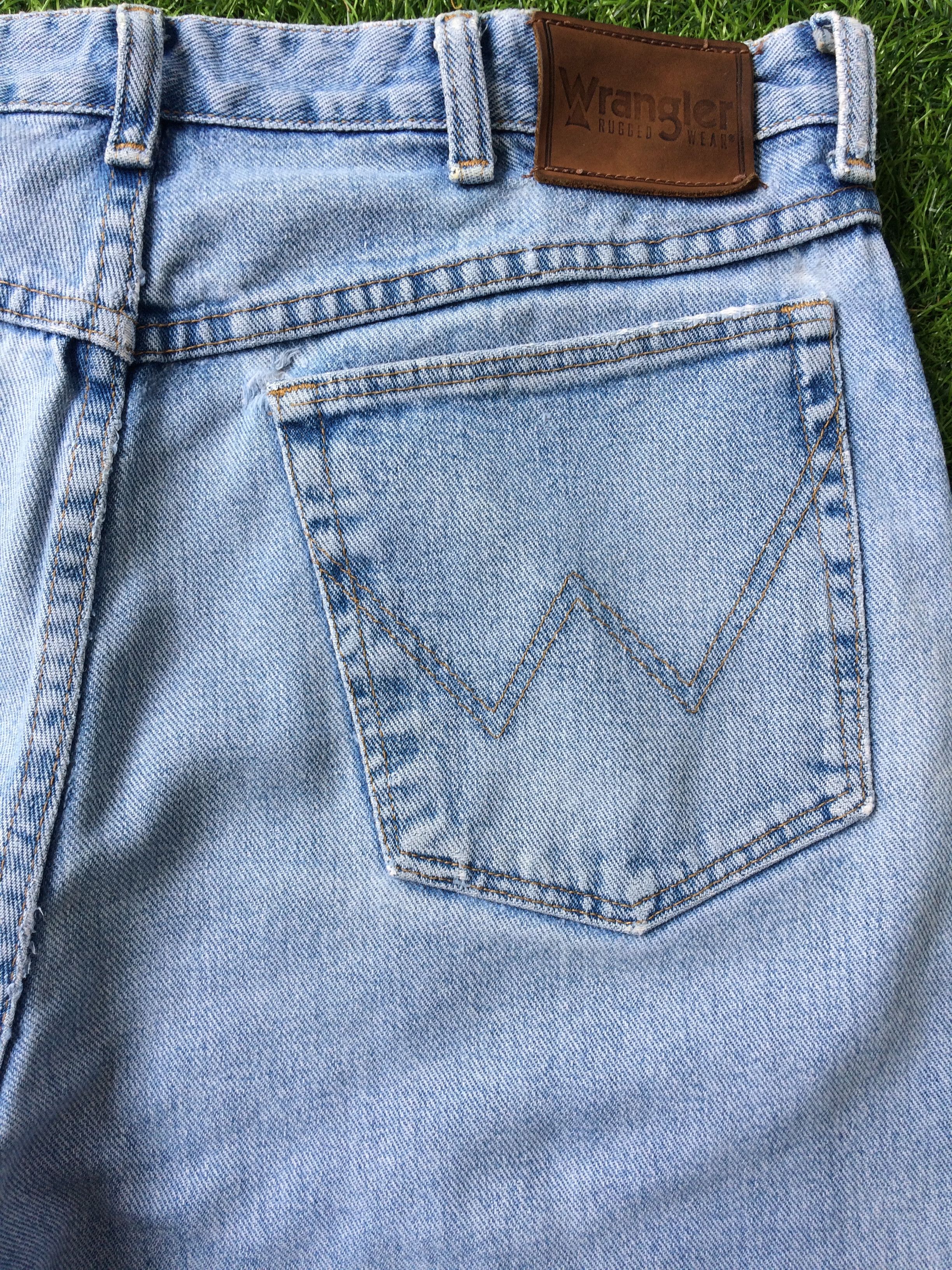 Wrangler Wrangler Western Distressed Faded Jeans #B-318 Size US 33 - 10 Thumbnail