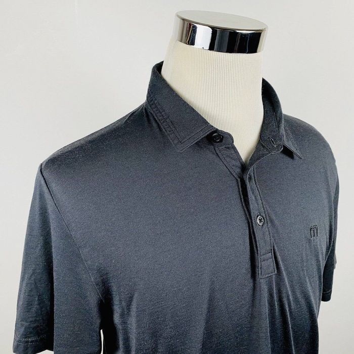 Travis Mathew Travis Mathew Large Performance Pima Golf Polo Shirt Gray