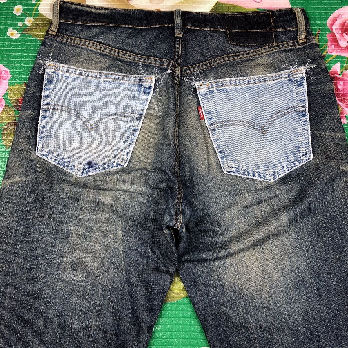Levi's Vintage Clothing Vintage Levis patchwork jeans distressed denim rare design Size US 32 / EU 48 - 6 Thumbnail