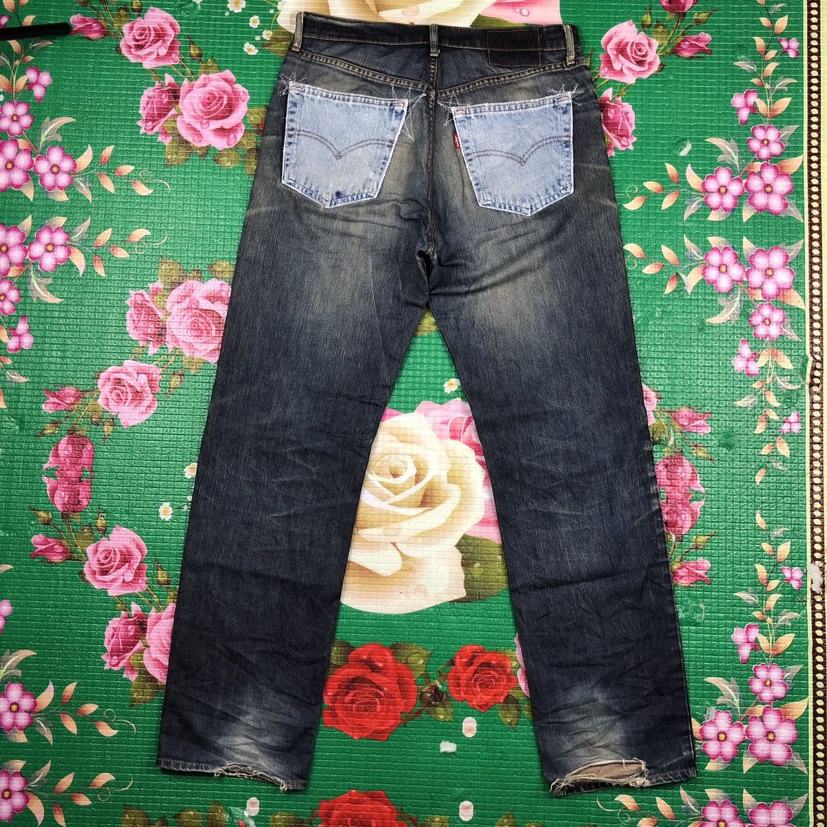 Levi's Vintage Clothing Vintage Levis patchwork jeans distressed denim rare design Size US 32 / EU 48 - 5 Thumbnail