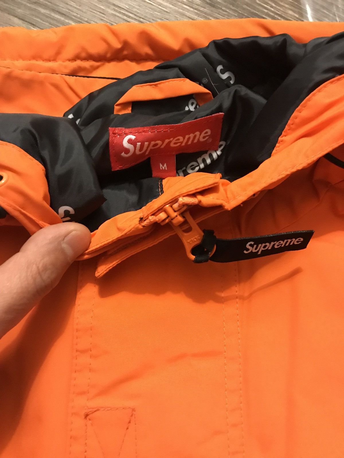 Supreme Supreme Hooded Logo Half Zip Pullover Orange Size US M / EU 48-50 / 2 - 3 Thumbnail