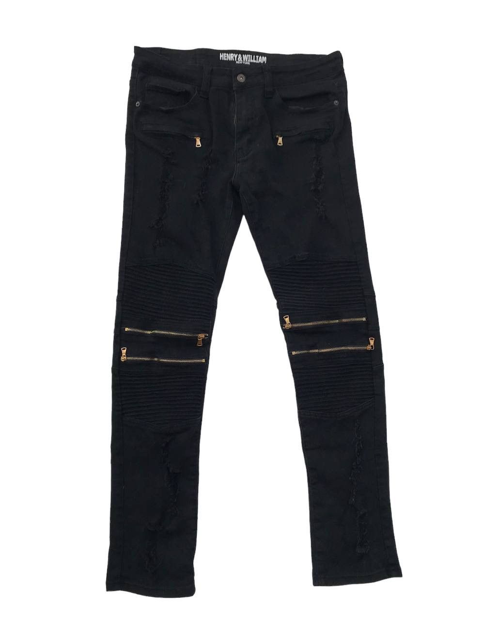 Other Henry & William New York Bikers Distressed Fashion Pants Size US 33 - 1 Thumbnail