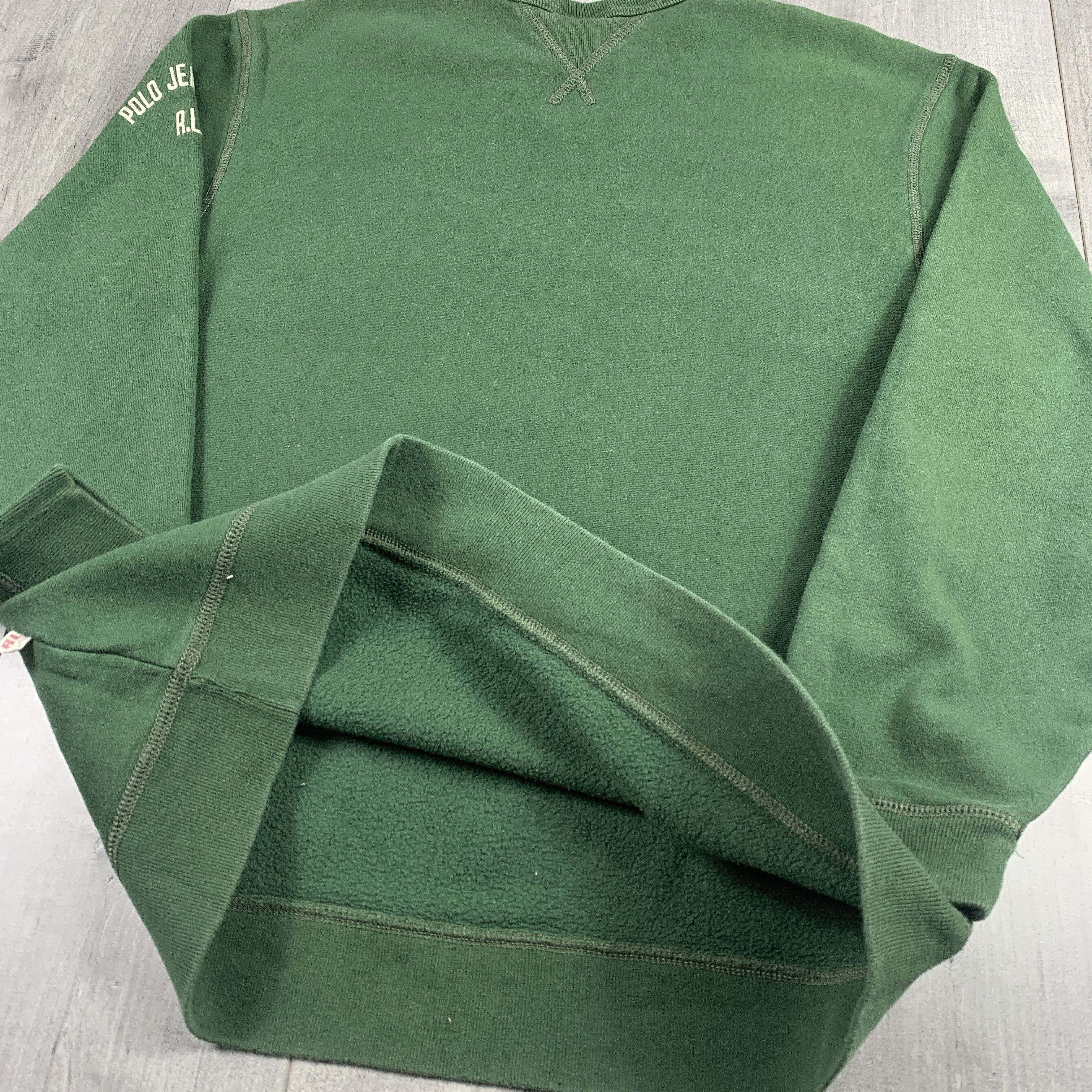 Polo Ralph Lauren Vintage Polo Jeans Co Forest Green Spell Out Crewneck RL Size US S / EU 44-46 / 1 - 5 Thumbnail