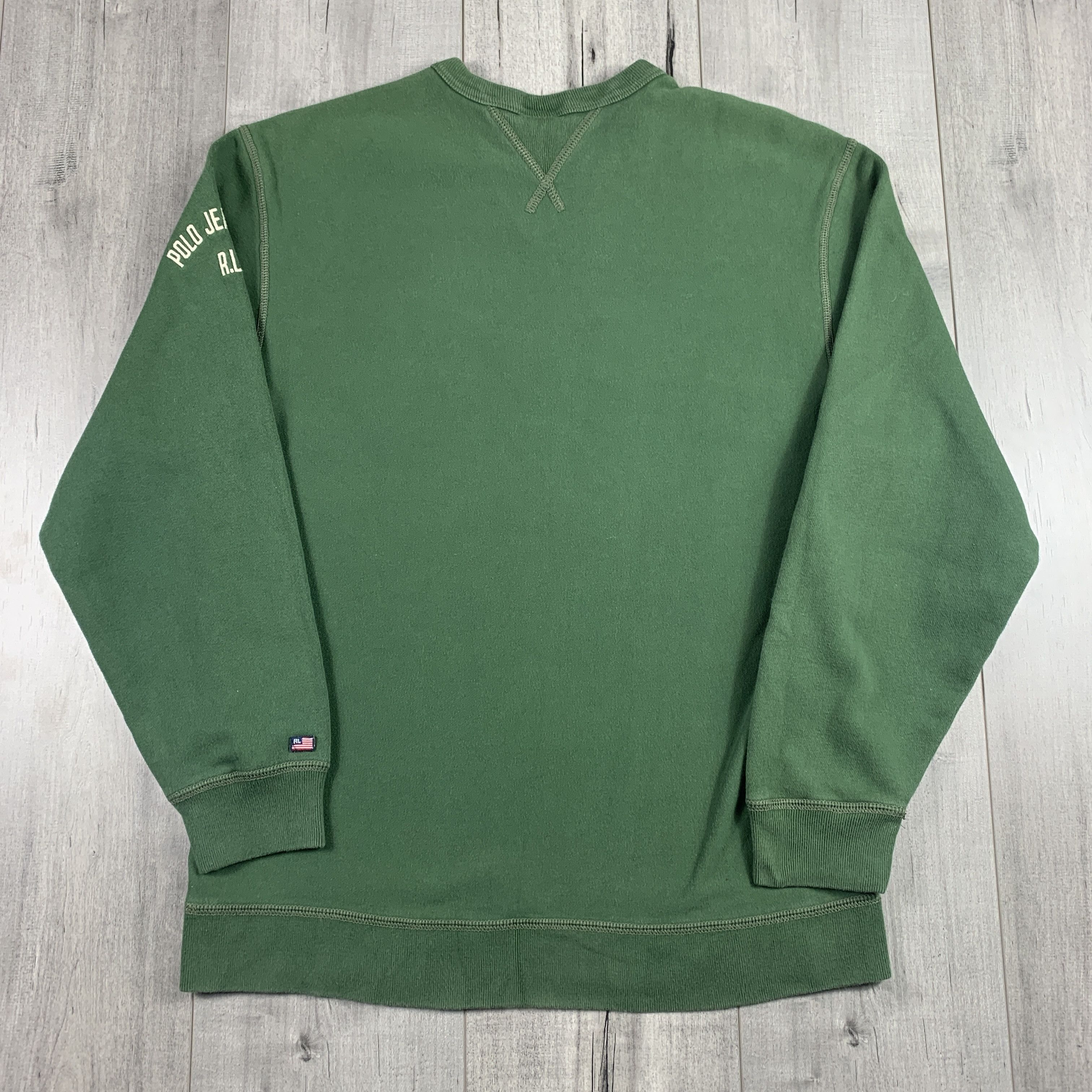 Polo Ralph Lauren Vintage Polo Jeans Co Forest Green Spell Out Crewneck RL Size US S / EU 44-46 / 1 - 4 Thumbnail