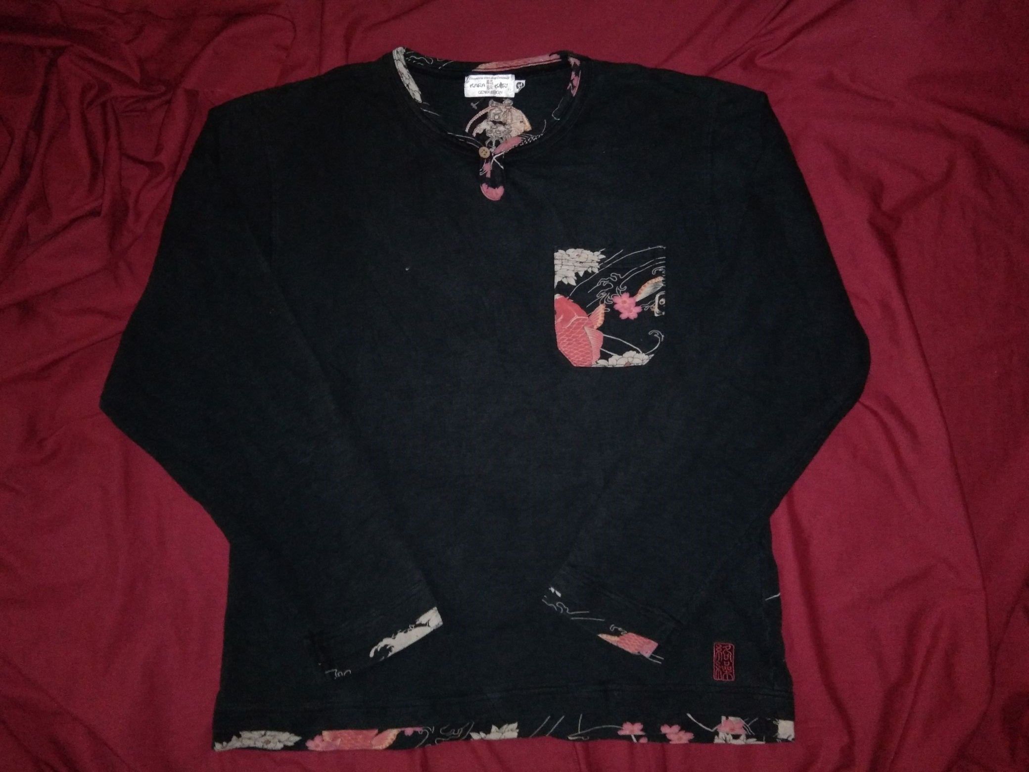 Japanese Brand Karakuri Sukajan Dragon Pocket tshirt japanese art Size US L / EU 52-54 / 3 - 3 Thumbnail