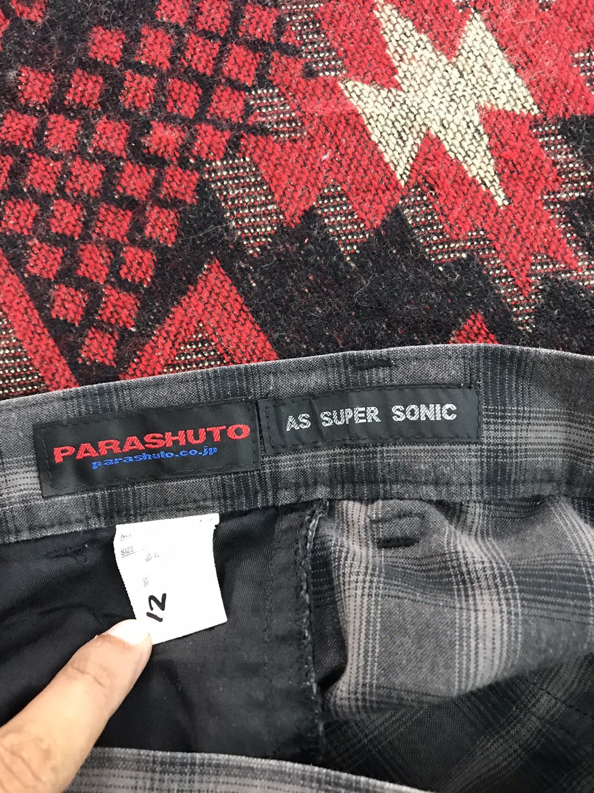 Japanese Brand Japan Brand Parashuto Check Plaid Pant 1🟦0 Size US 31 - 6 Thumbnail
