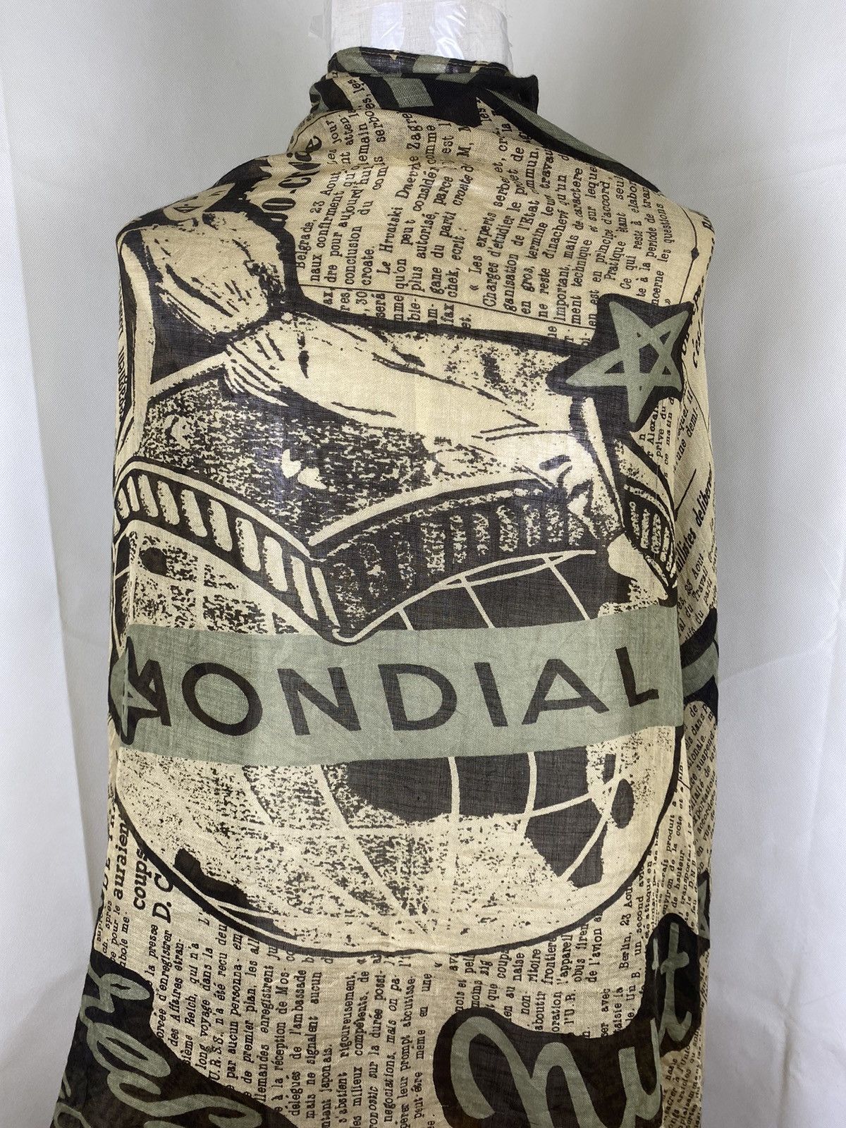 Japanese Brand Newspaper All Over Print Scarf Muffler Size ONE SIZE - 2 Thumbnail