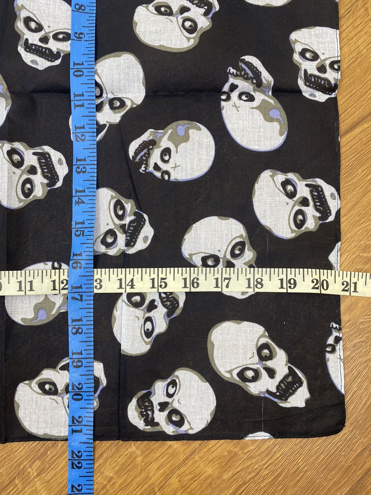 Japanese Brand Japanese Skull Scarf Handkerchief Neckerchief Bandana Size ONE SIZE - 6 Thumbnail