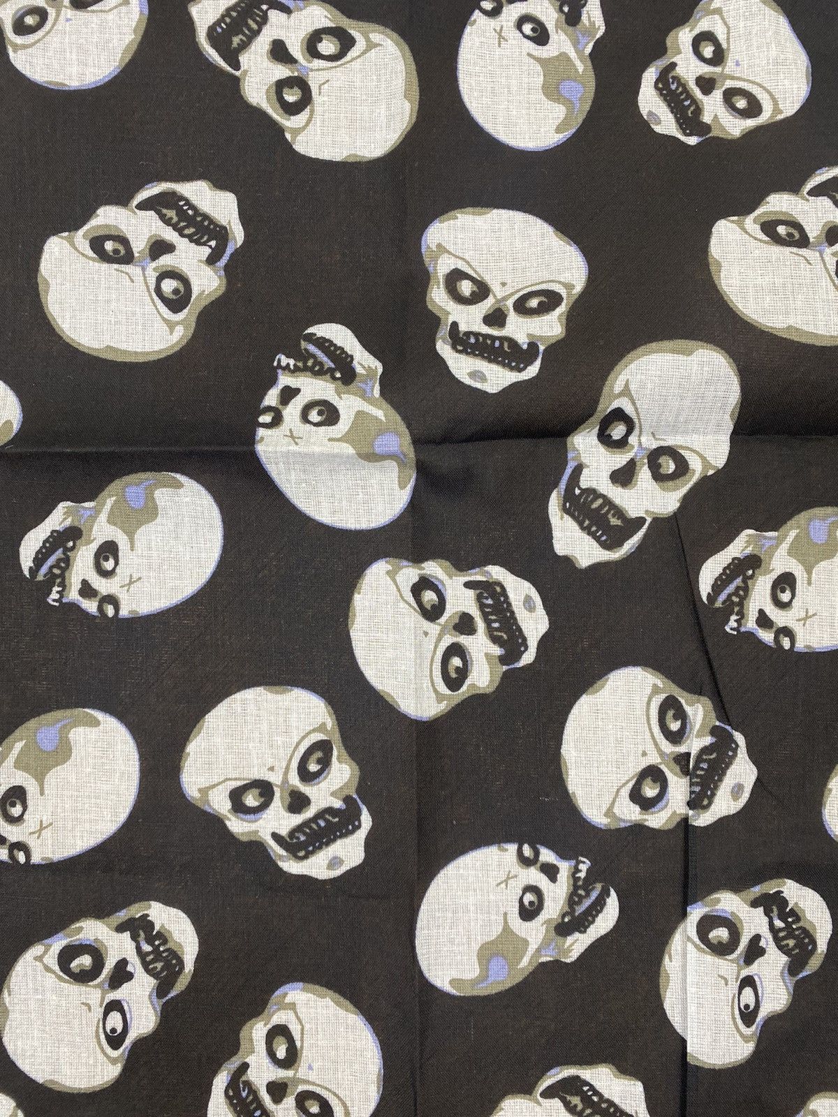 Japanese Brand Japanese Skull Scarf Handkerchief Neckerchief Bandana Size ONE SIZE - 3 Thumbnail