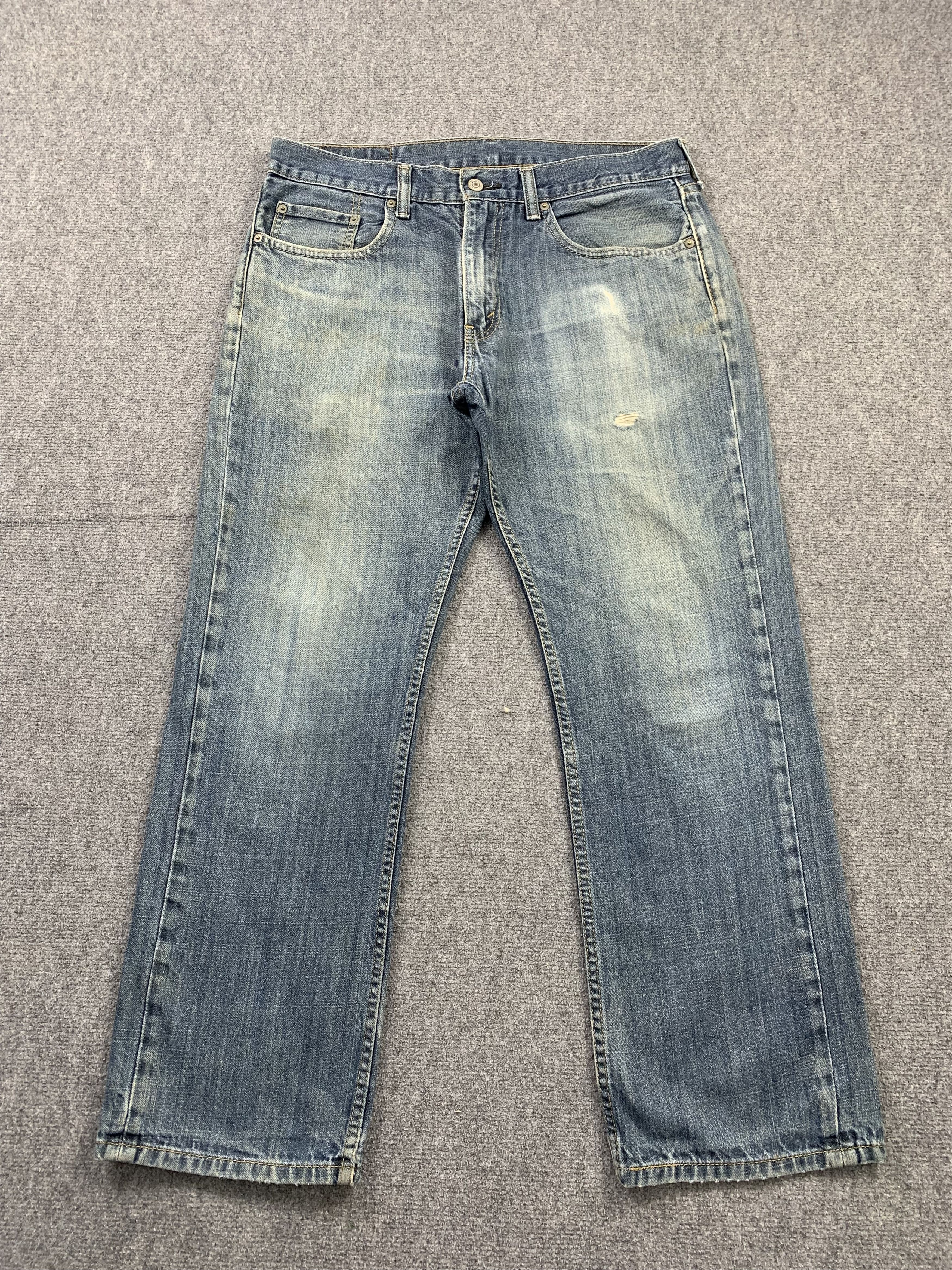 image of Levis 559 Faded Blue Jeans in Blue Denim, Men's (Size 34)