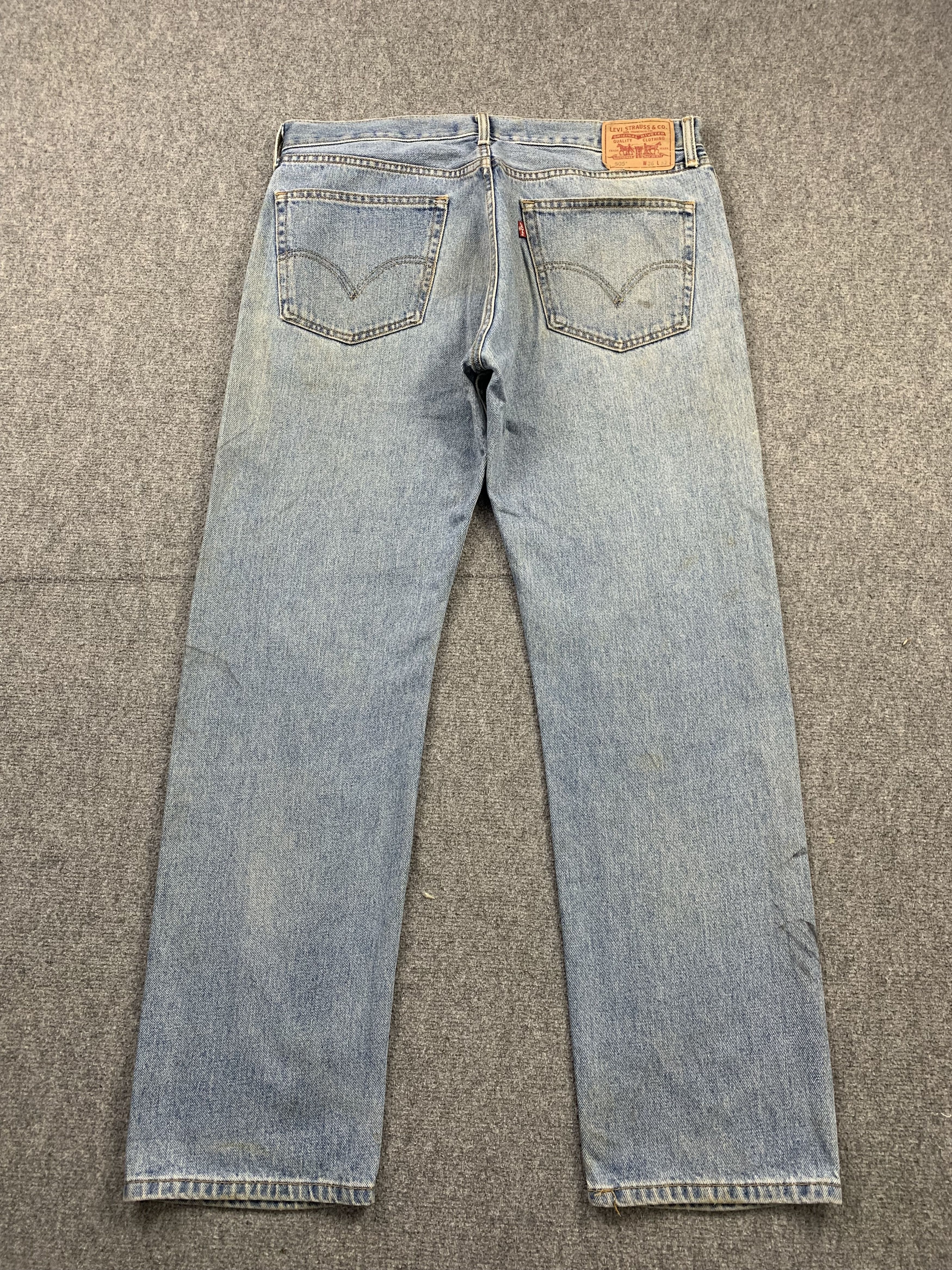 Levi's Vintage Levis 505 Light Wash Jeans DP2165 Size US 37 - 2 Thumbnail