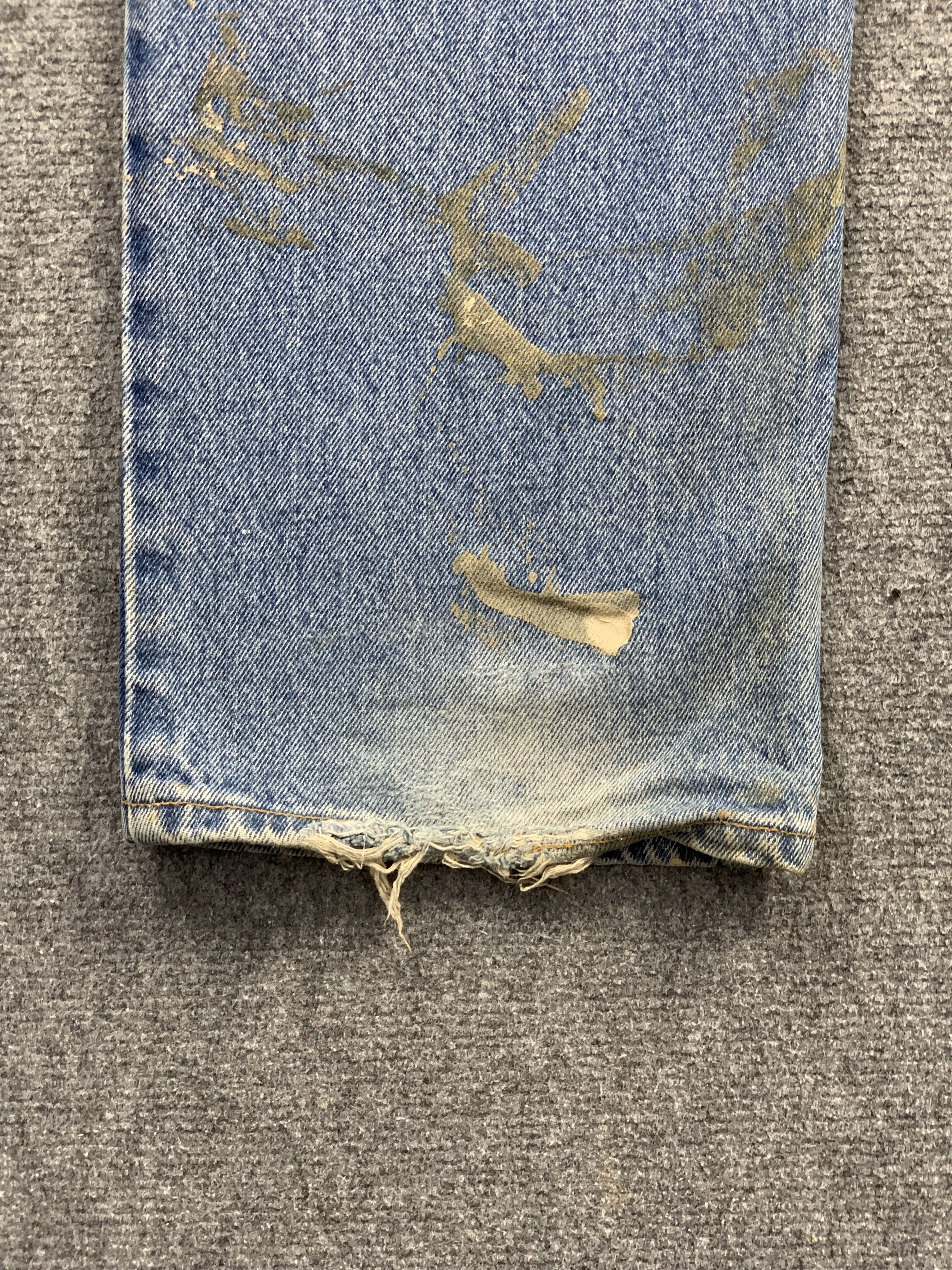 Levi's Vintage 90s Levis 516 Faded Blue Jeans DP2166 Size US 35 - 13 Thumbnail