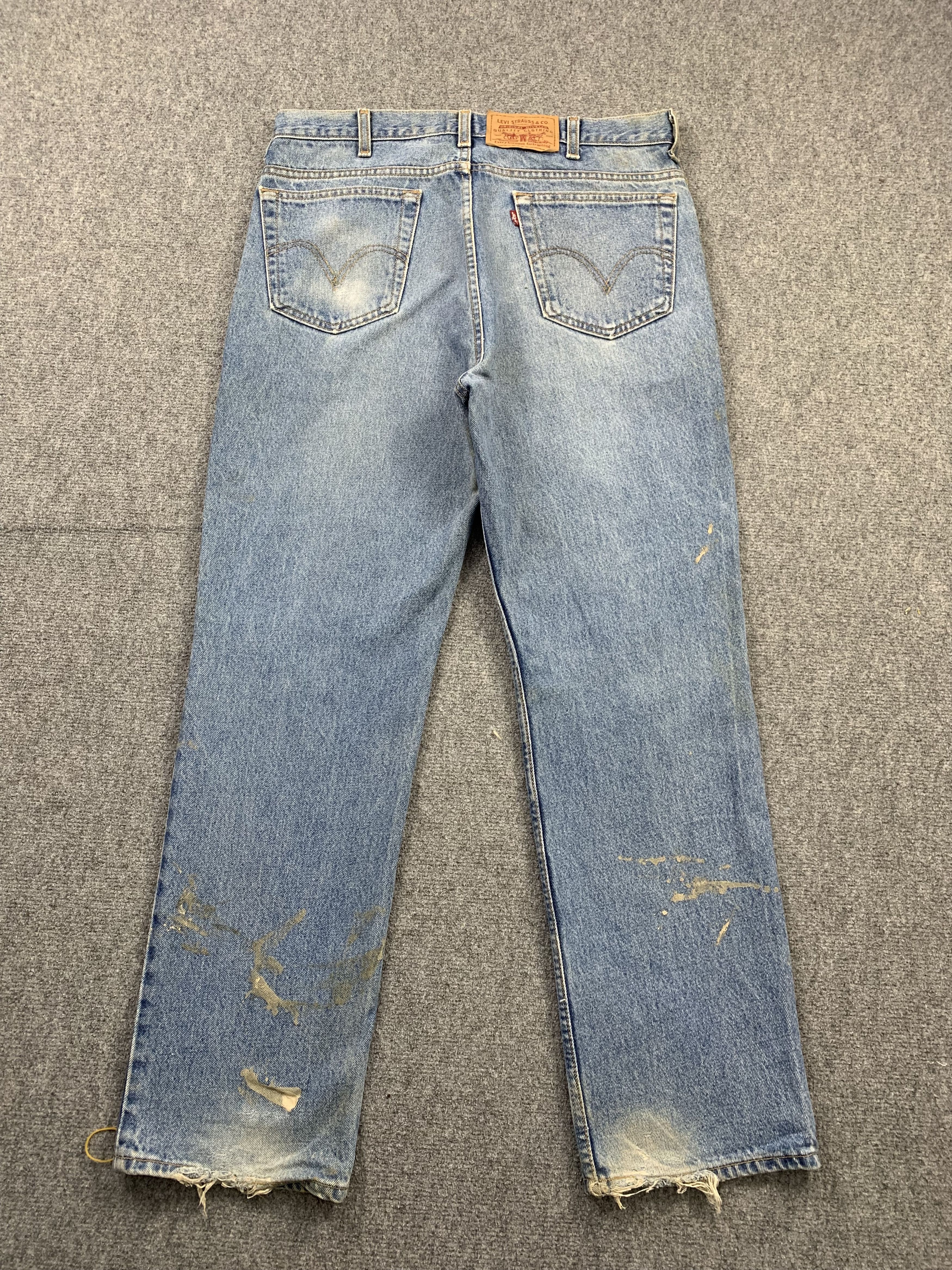 Levi's Vintage 90s Levis 516 Faded Blue Jeans DP2166 Size US 35 - 2 Thumbnail