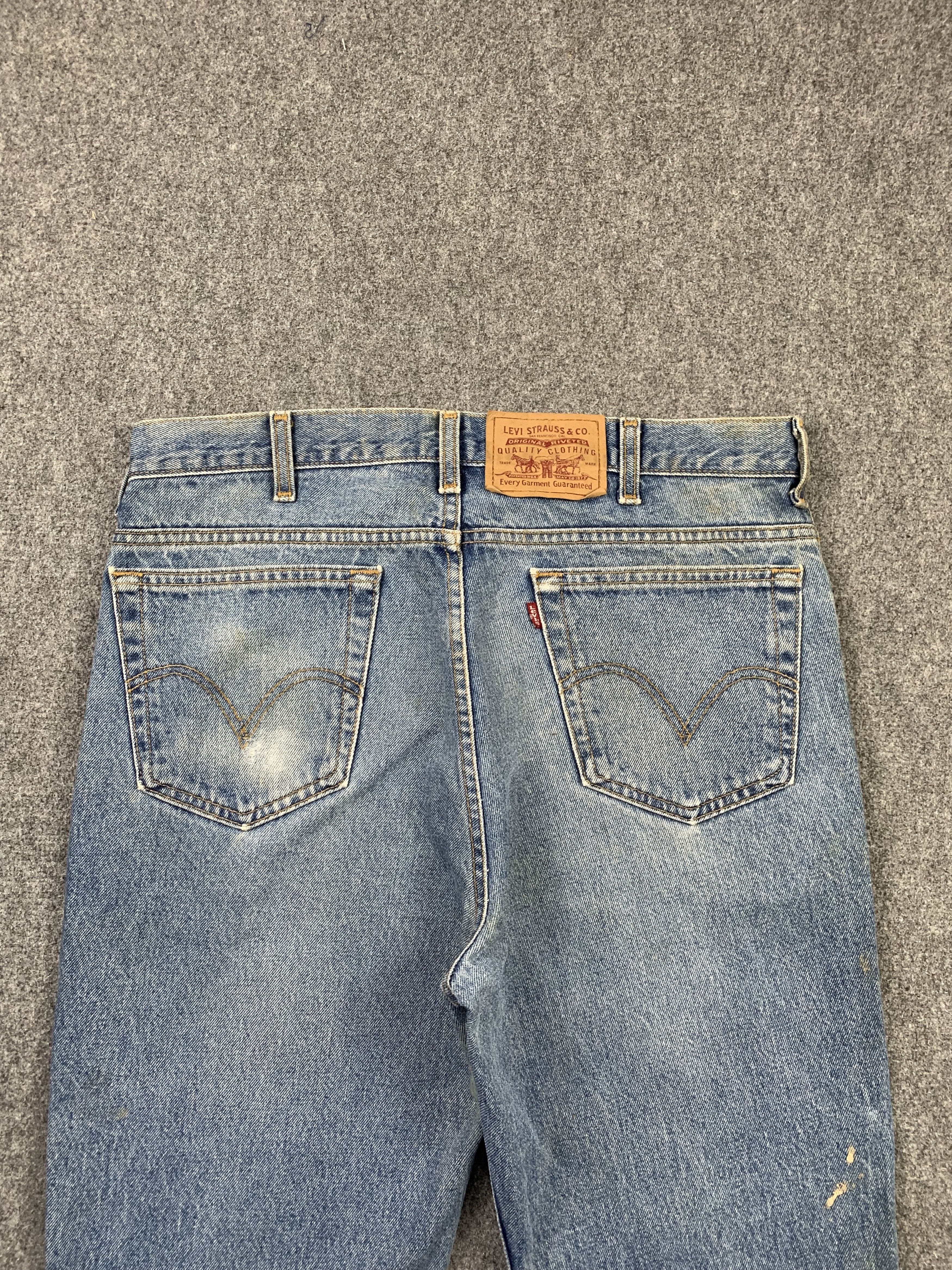 Levi's Vintage 90s Levis 516 Faded Blue Jeans DP2166 Size US 35 - 3 Thumbnail