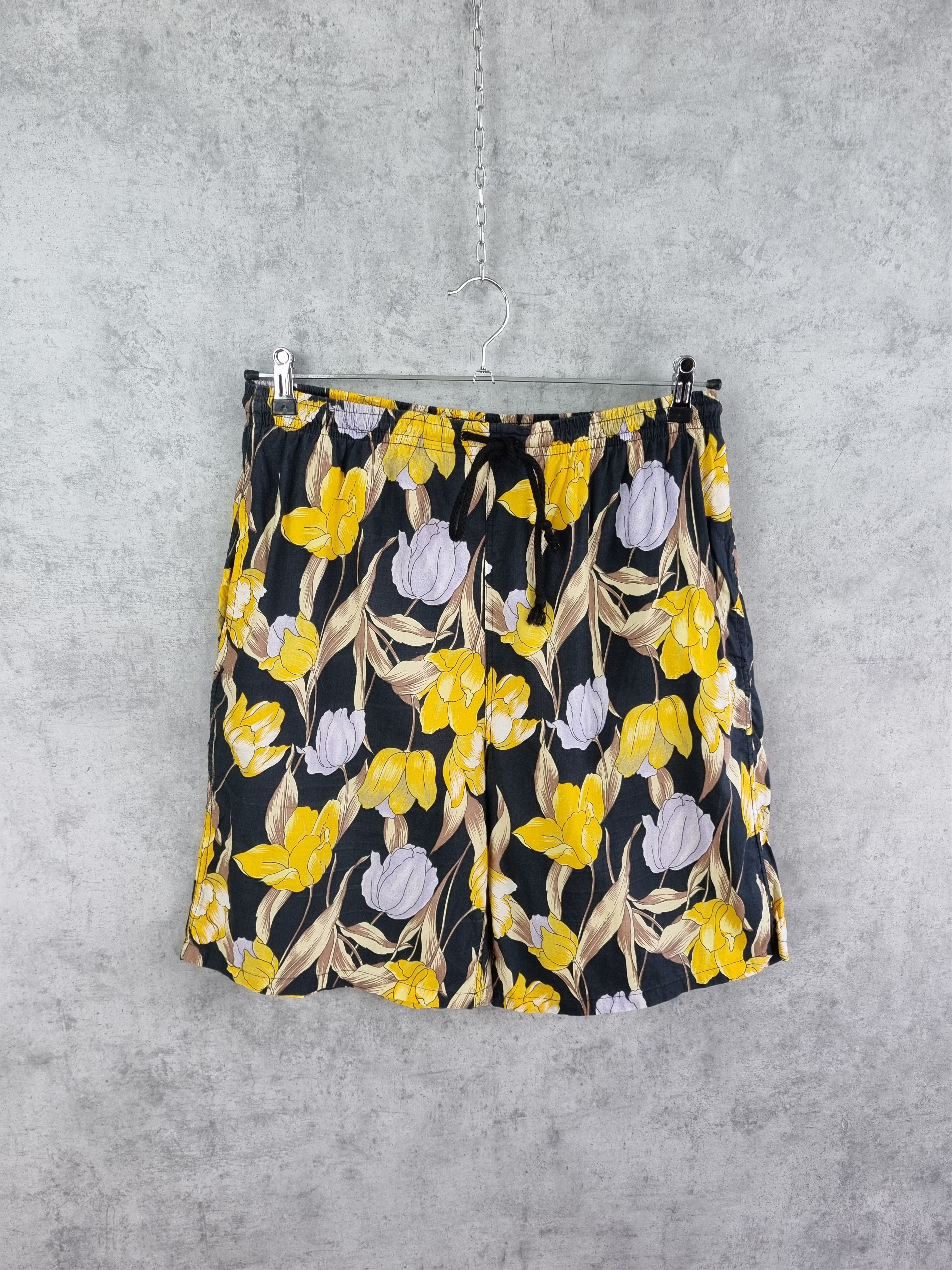 Paradise Rare All Over Flowers Print Hawaiian Shorts Size US 32 / EU 48 - 1 Thumbnail