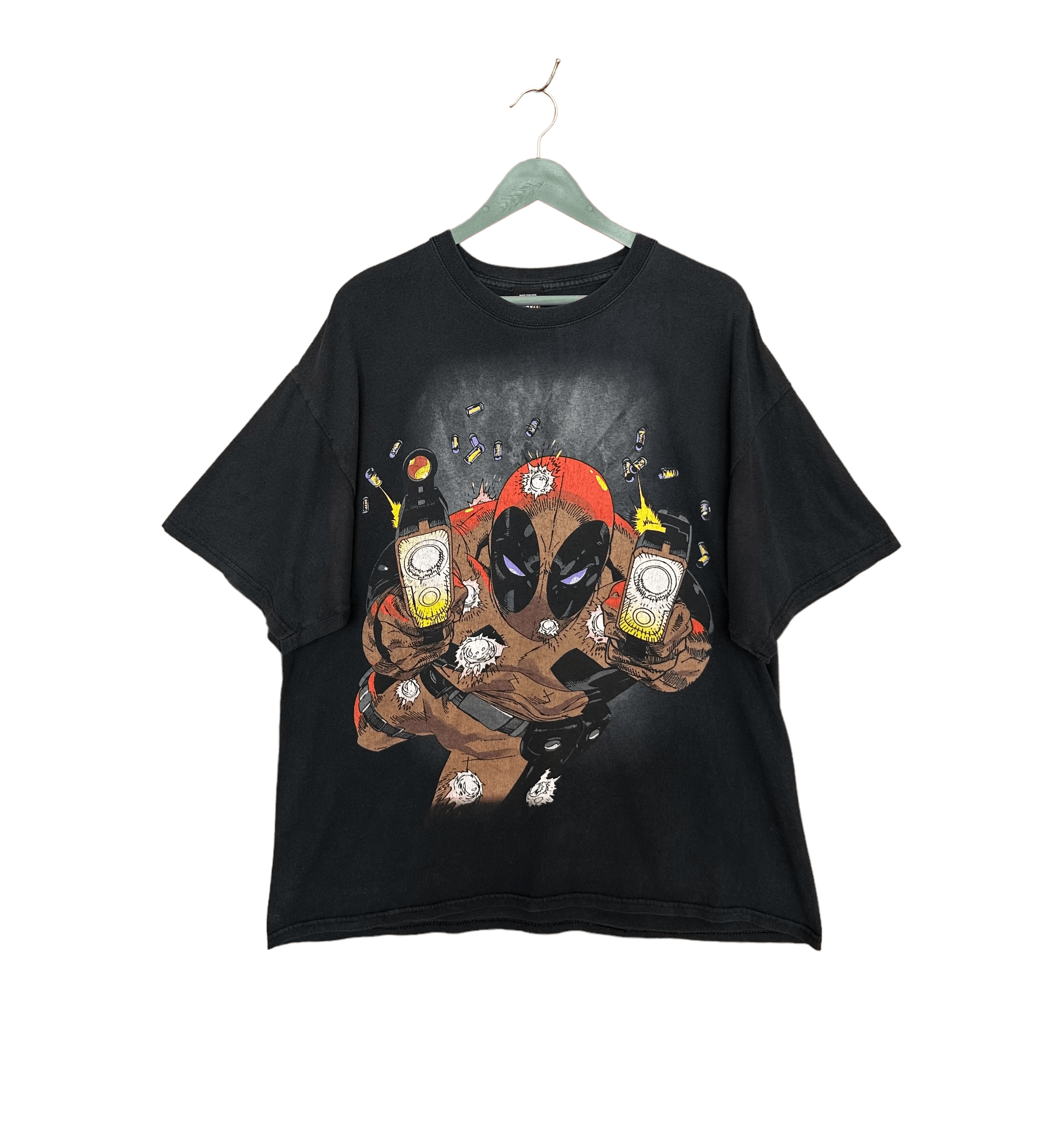 image of Mad Engine x Marvel Comics Vintage 00S Marvel Deadpool T-Shirt in Black, Men's (Size XL)