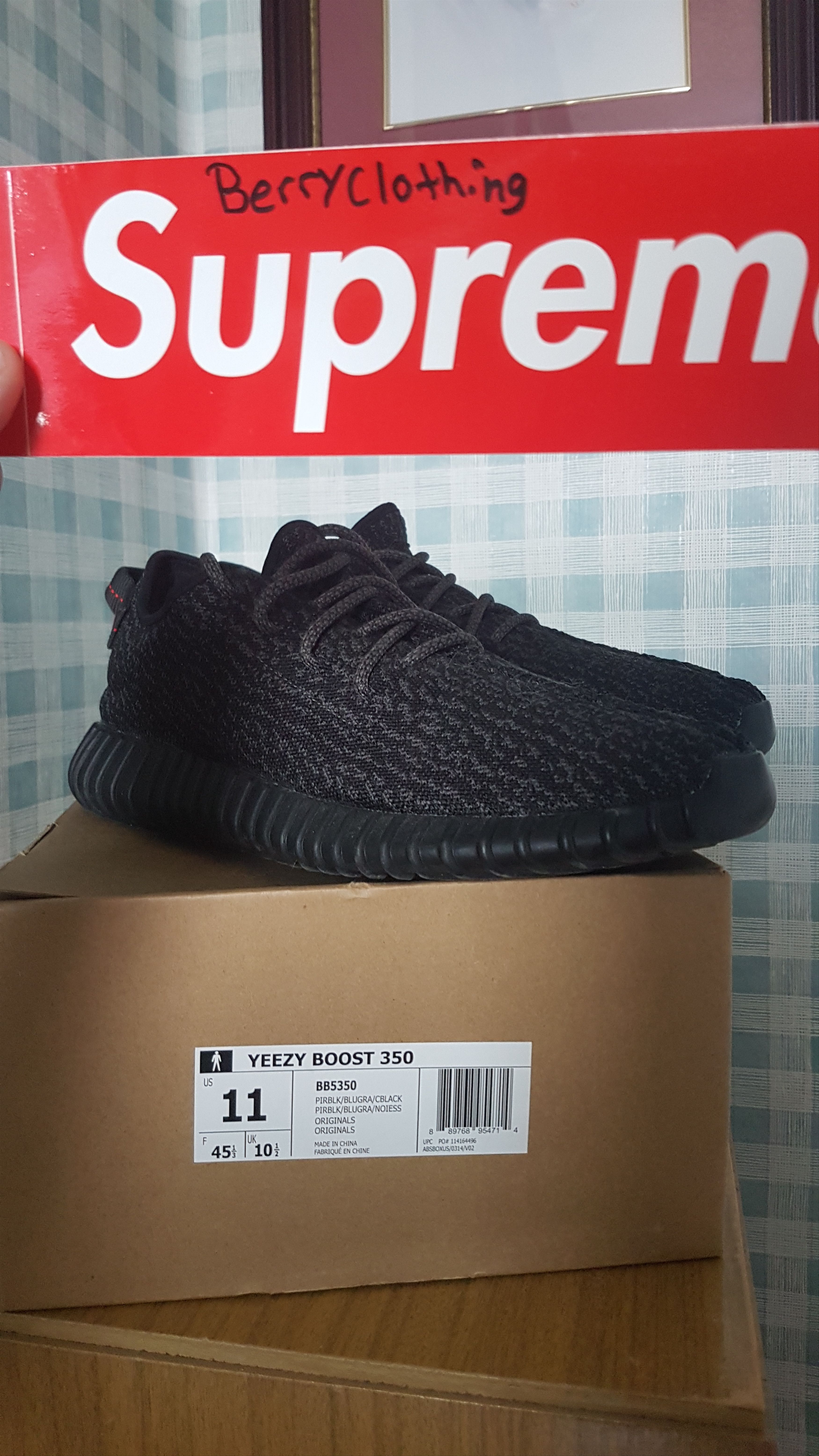 Adidas Yeezy Boost 350 Pirate Black Size US 11 / EU 44 - 2 Thumbnail