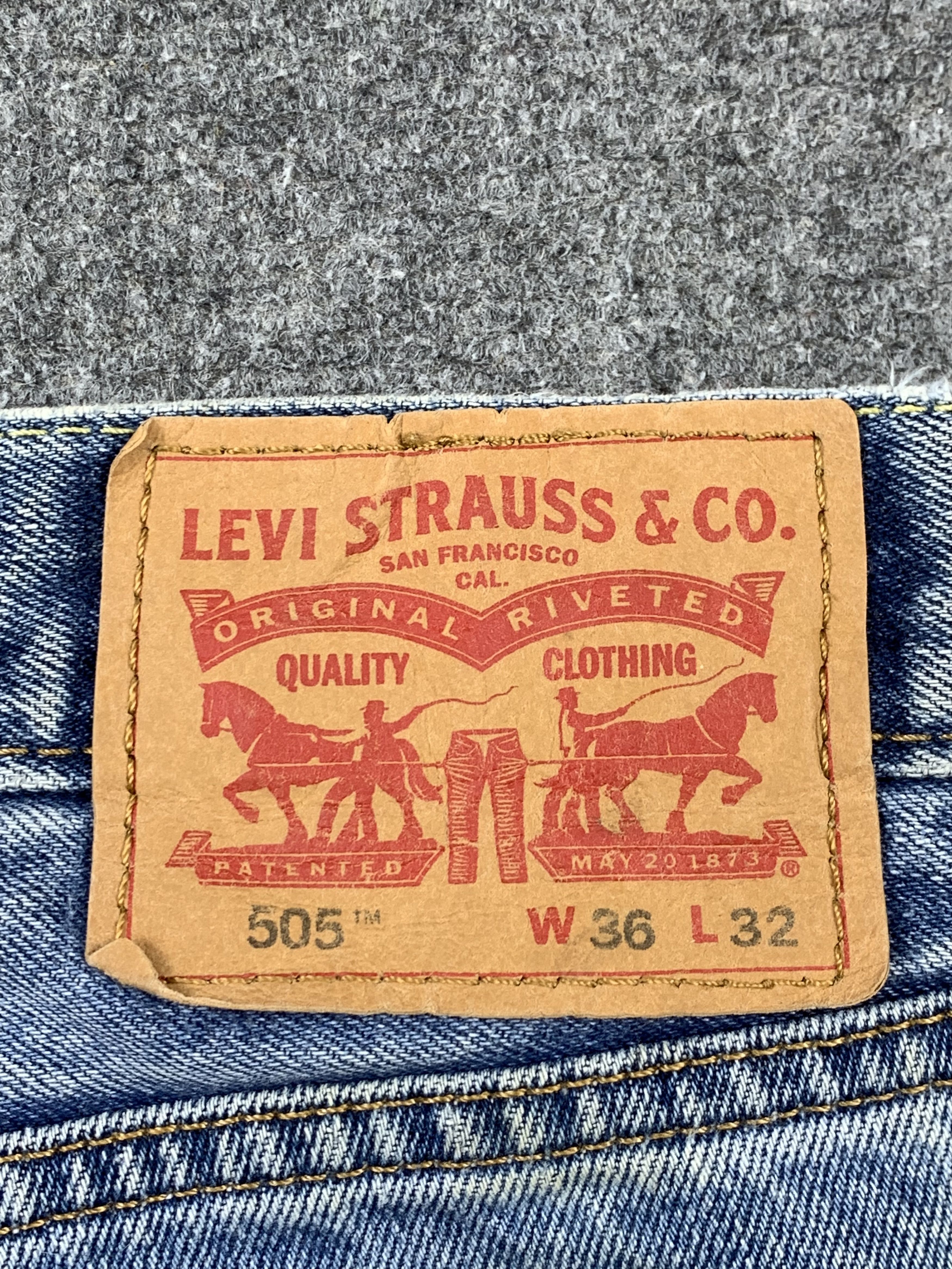 Levi's Vintage Levis 505 Faded Blue Jeans DP2170 Size US 36 / EU 52 - 3 Thumbnail