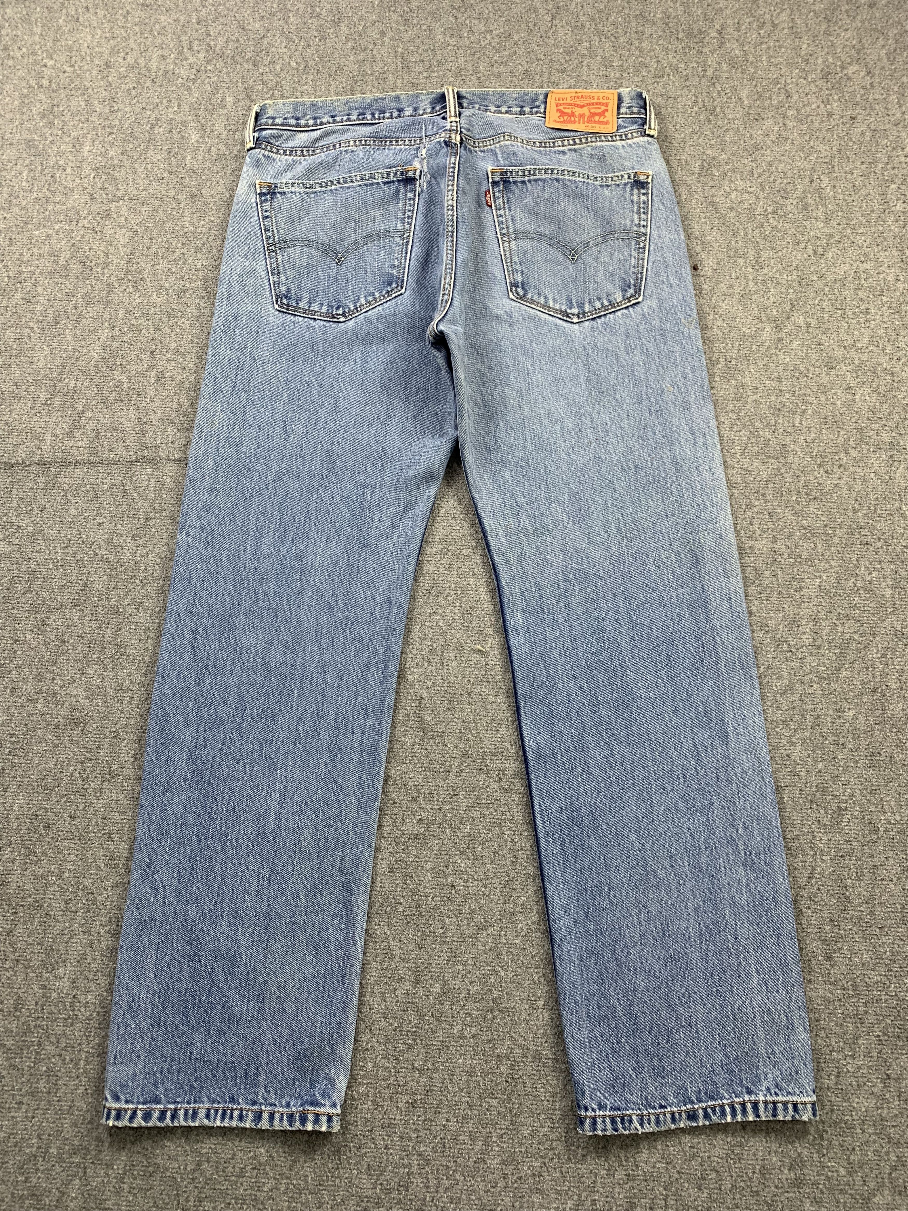 Levi's Vintage Levis 505 Faded Blue Jeans DP2170 Size US 36 / EU 52 - 2 Thumbnail