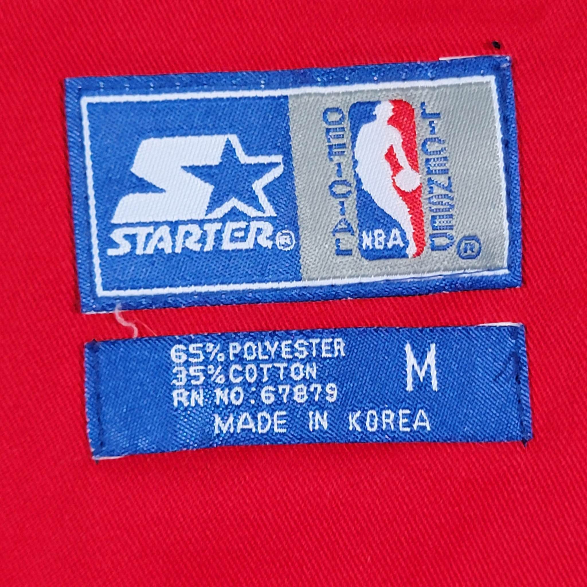 NBA × Starter × Vintage Chicago Bulls Vintage 90s Starter Pinstripe Overalls Shorts Size US 32 / EU 48 - 5 Thumbnail