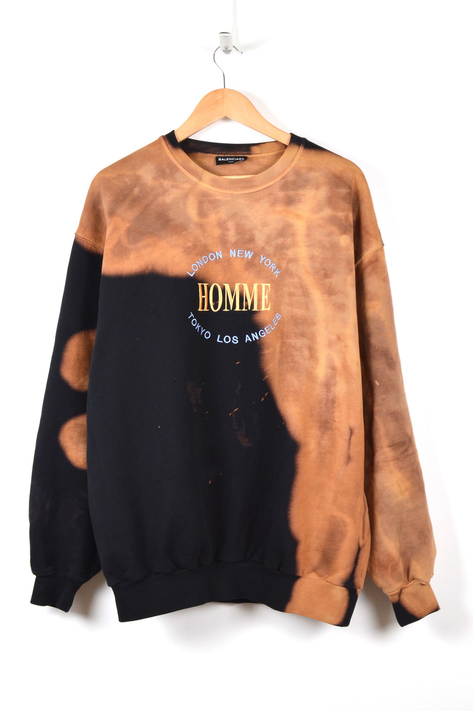 Balenciaga hot sale bleached sweater