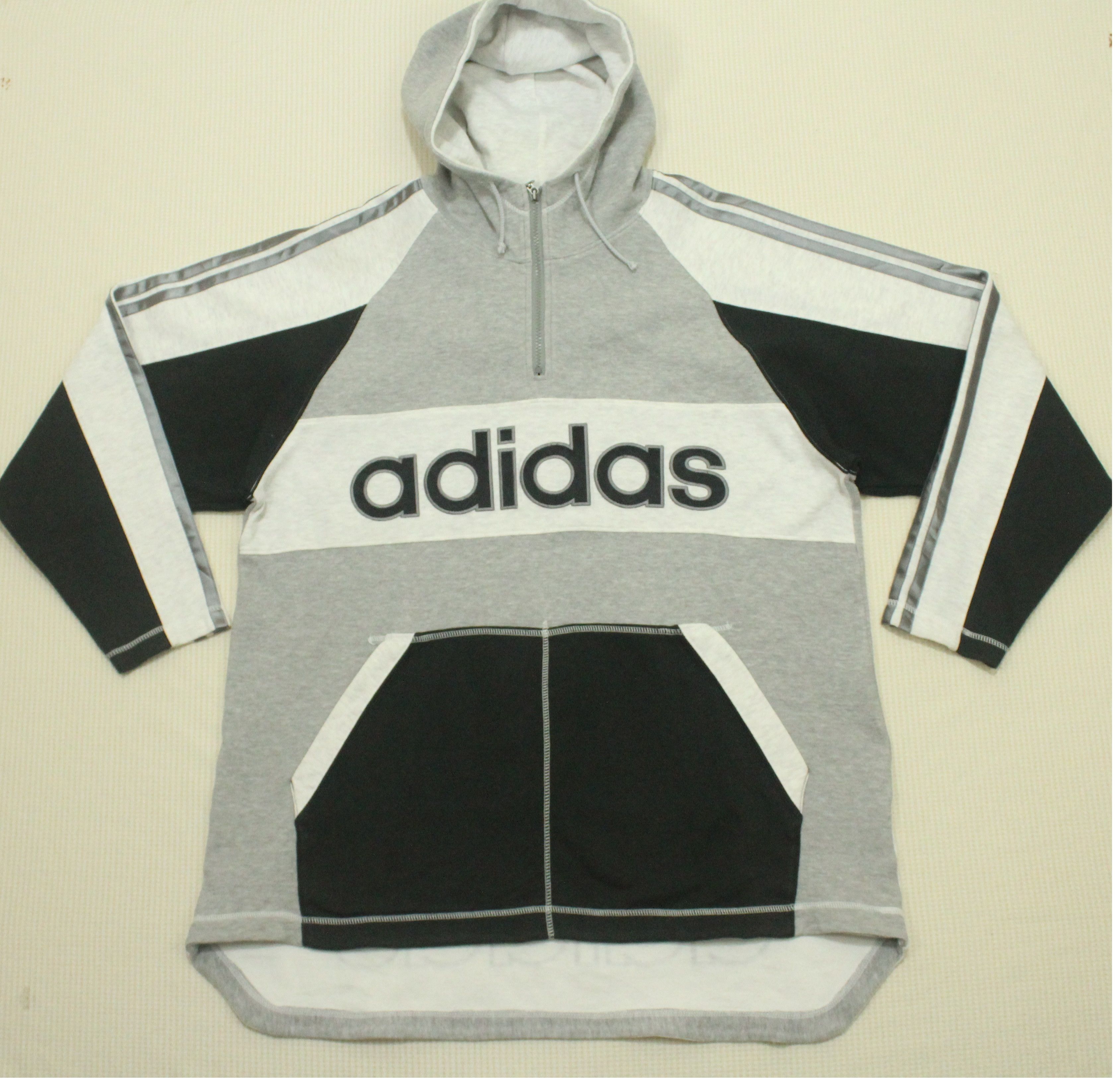 Vintage ADIDAS Hoodie Vintage Adidas Trefoil Hoodie Big Logo Size US L / EU 52-54 / 3 - 3 Thumbnail