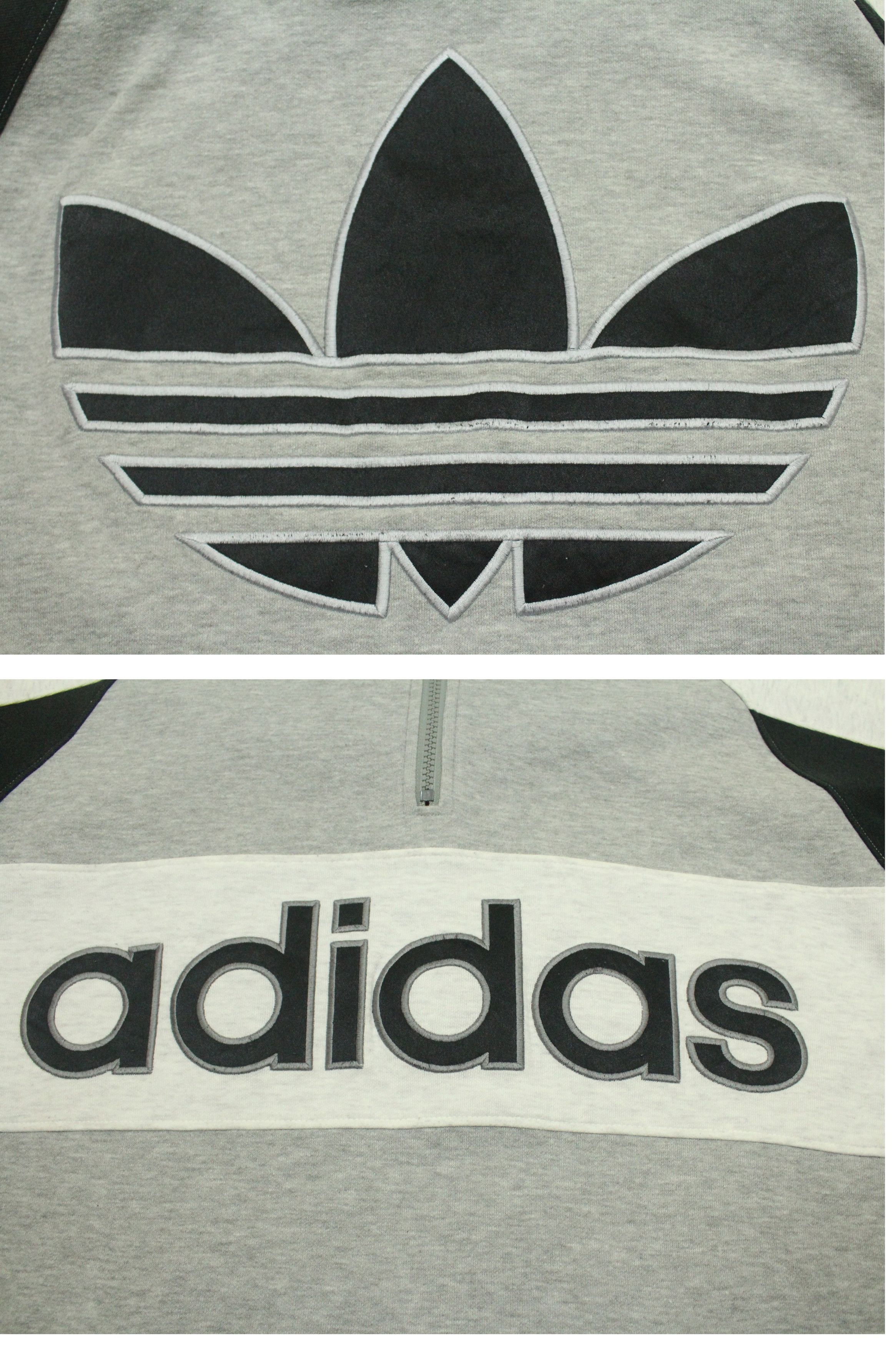 Vintage ADIDAS Hoodie Vintage Adidas Trefoil Hoodie Big Logo Size US L / EU 52-54 / 3 - 5 Thumbnail